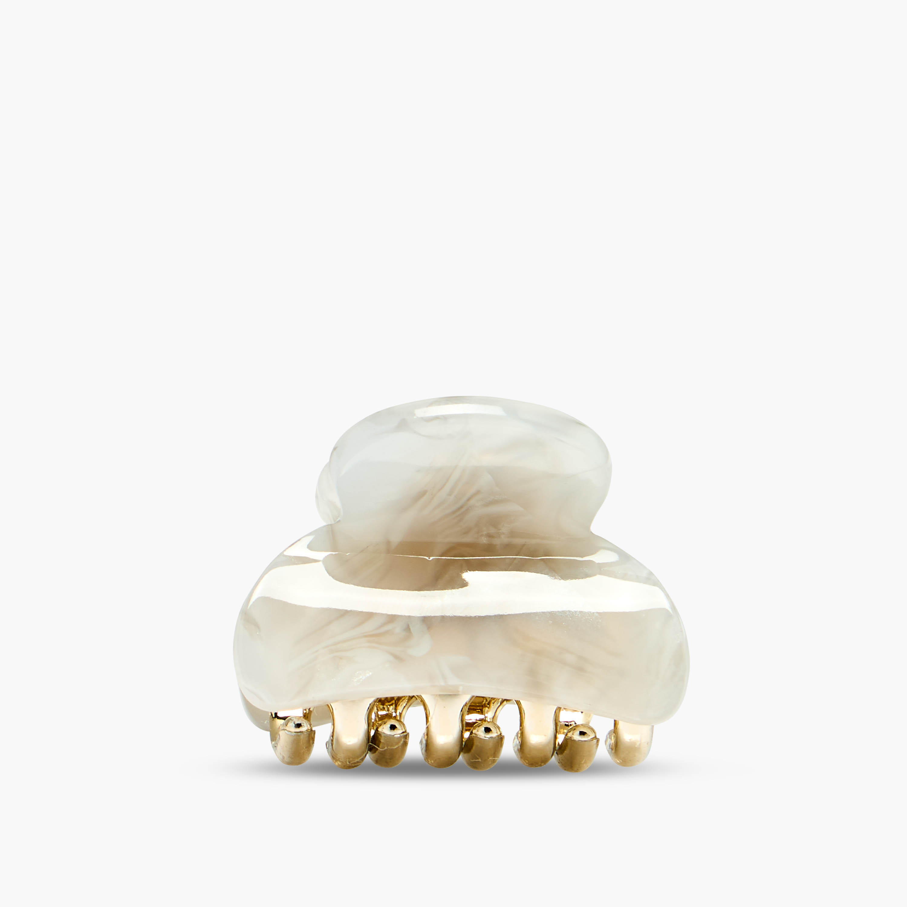 Pack of 3 Curved Shape Hair Clamps with Pearl Marble Finish-women-hairaccessories-clamps-image-2