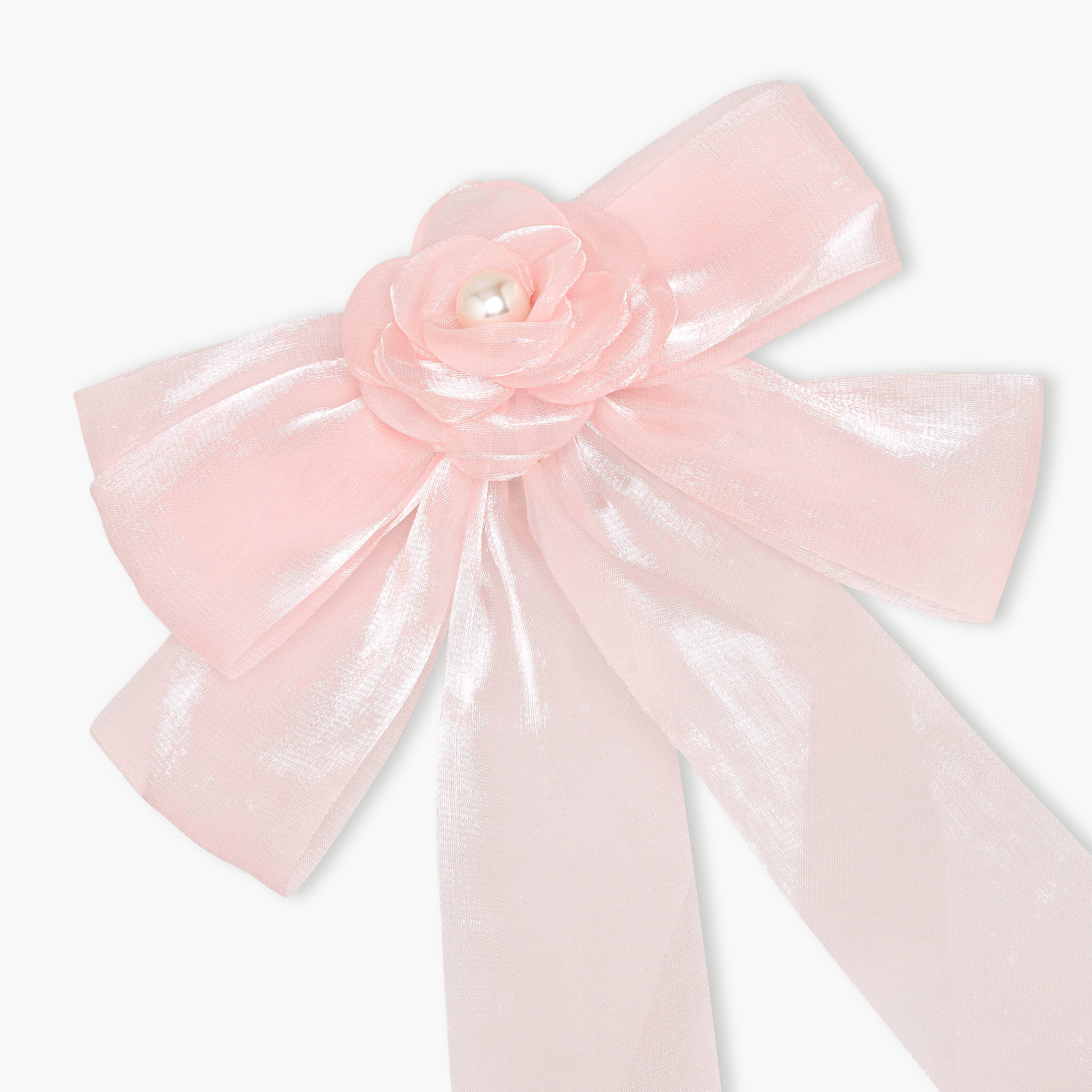 Bow Barrette Hair Clip with Pearl Embellishment-women-hairaccessories-clips-image-2