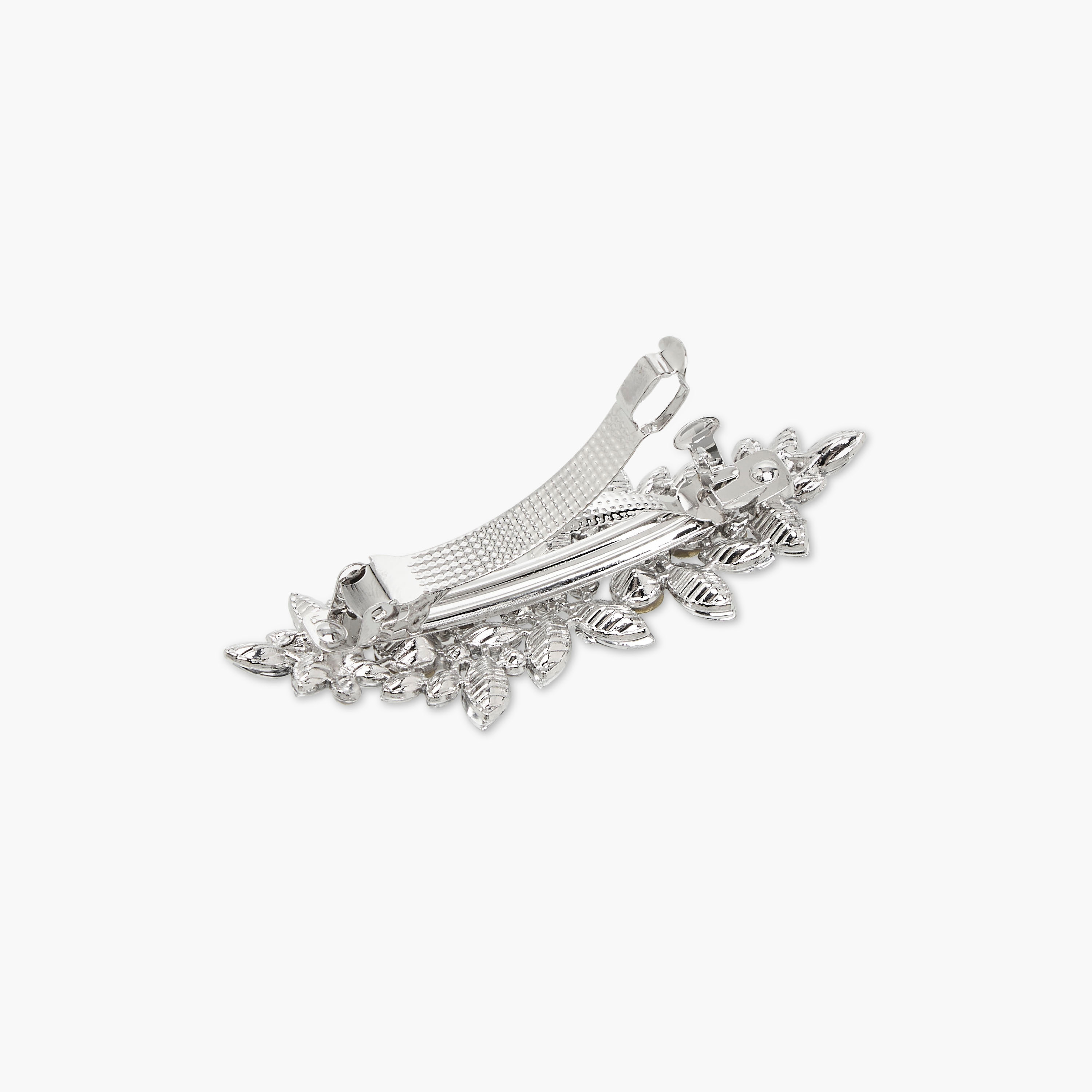 Rectangular Barrette Hair Clip with Stone Embellished Design-women-hairaccessories-clips-image-3