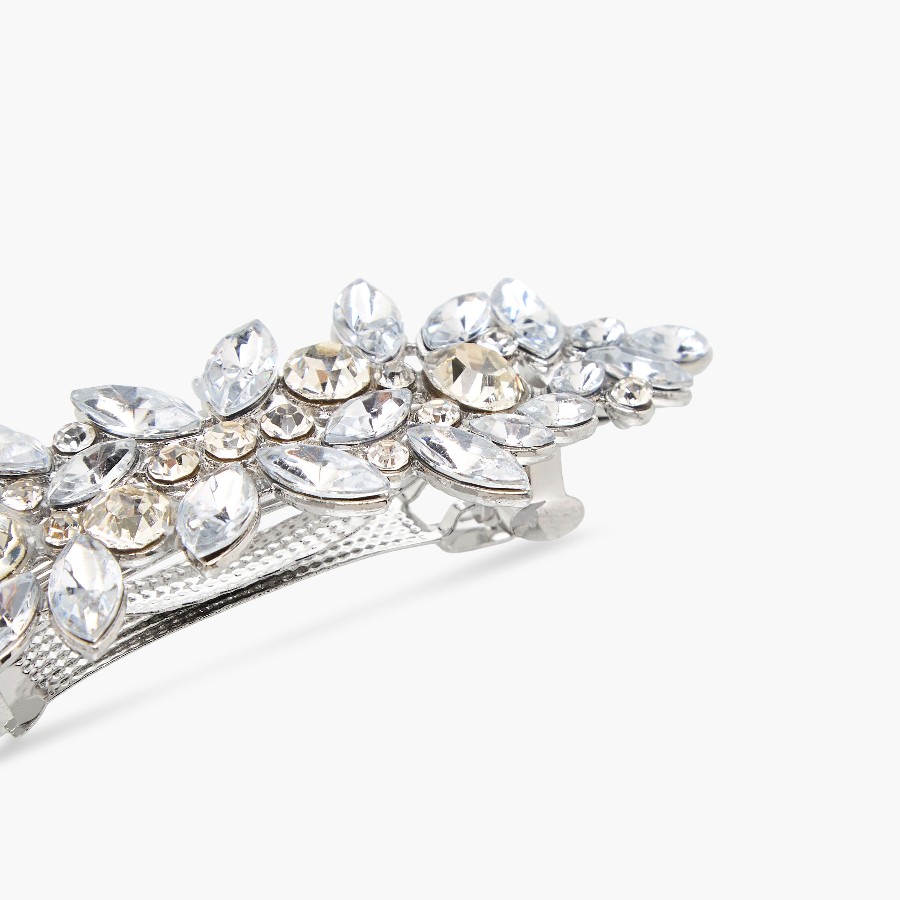 Rectangular Barrette Hair Clip with Stone Embellished Design-women-hairaccessories-clips-image-4