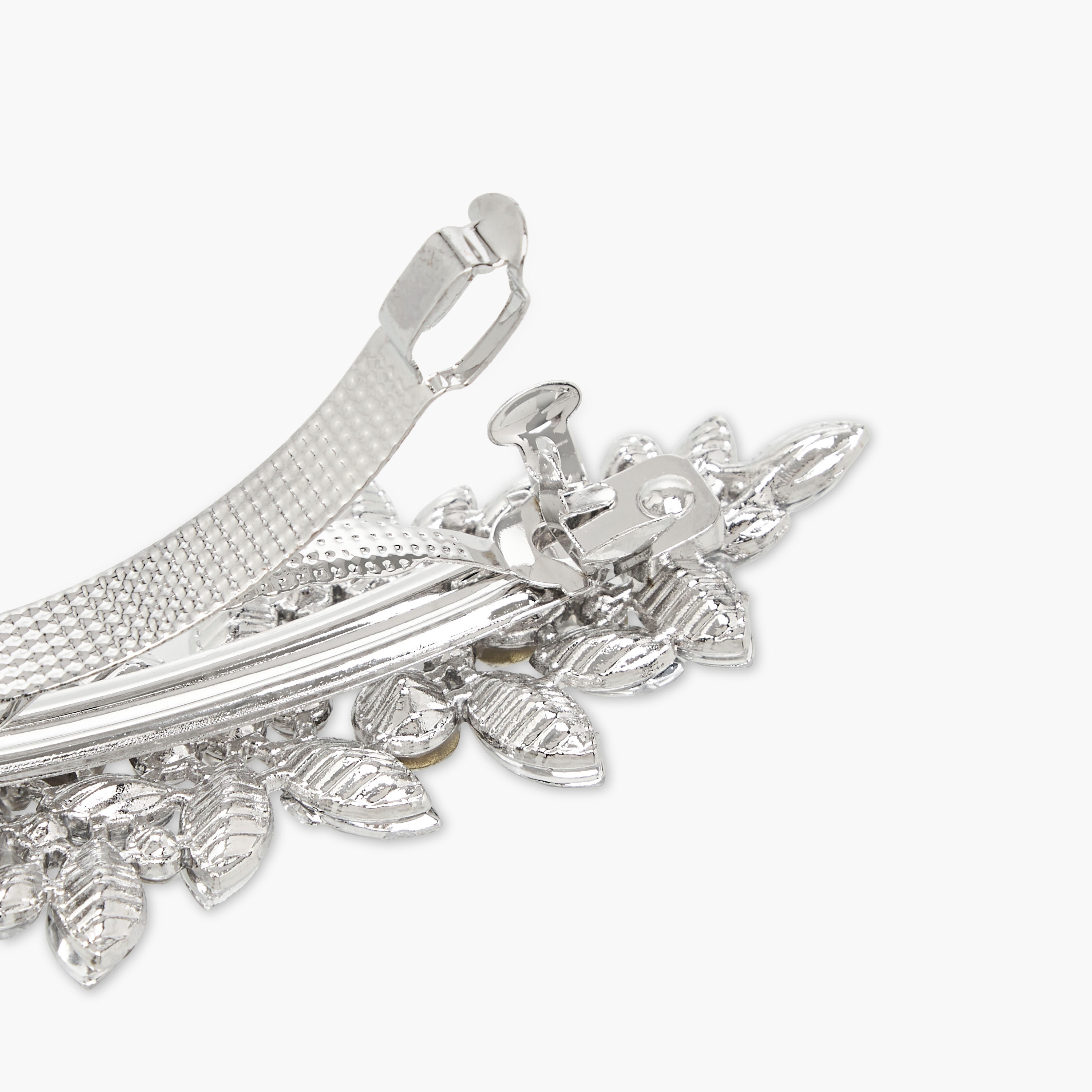 Rectangular Barrette Hair Clip with Stone Embellished Design-women-hairaccessories-clips-image-5