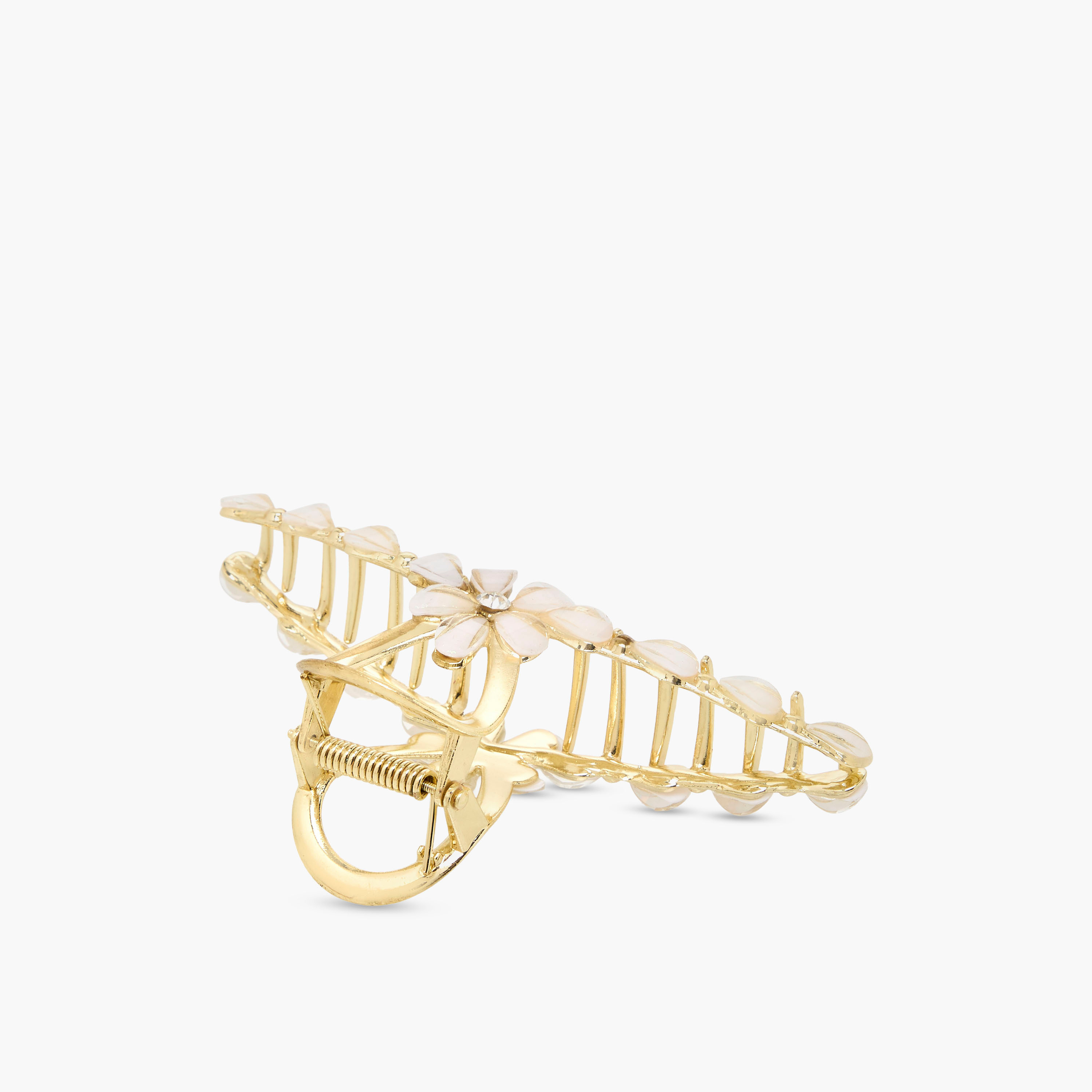 Curved Hair Clamp with Stone Embellished Design-women-hairaccessories-clamps-image-2
