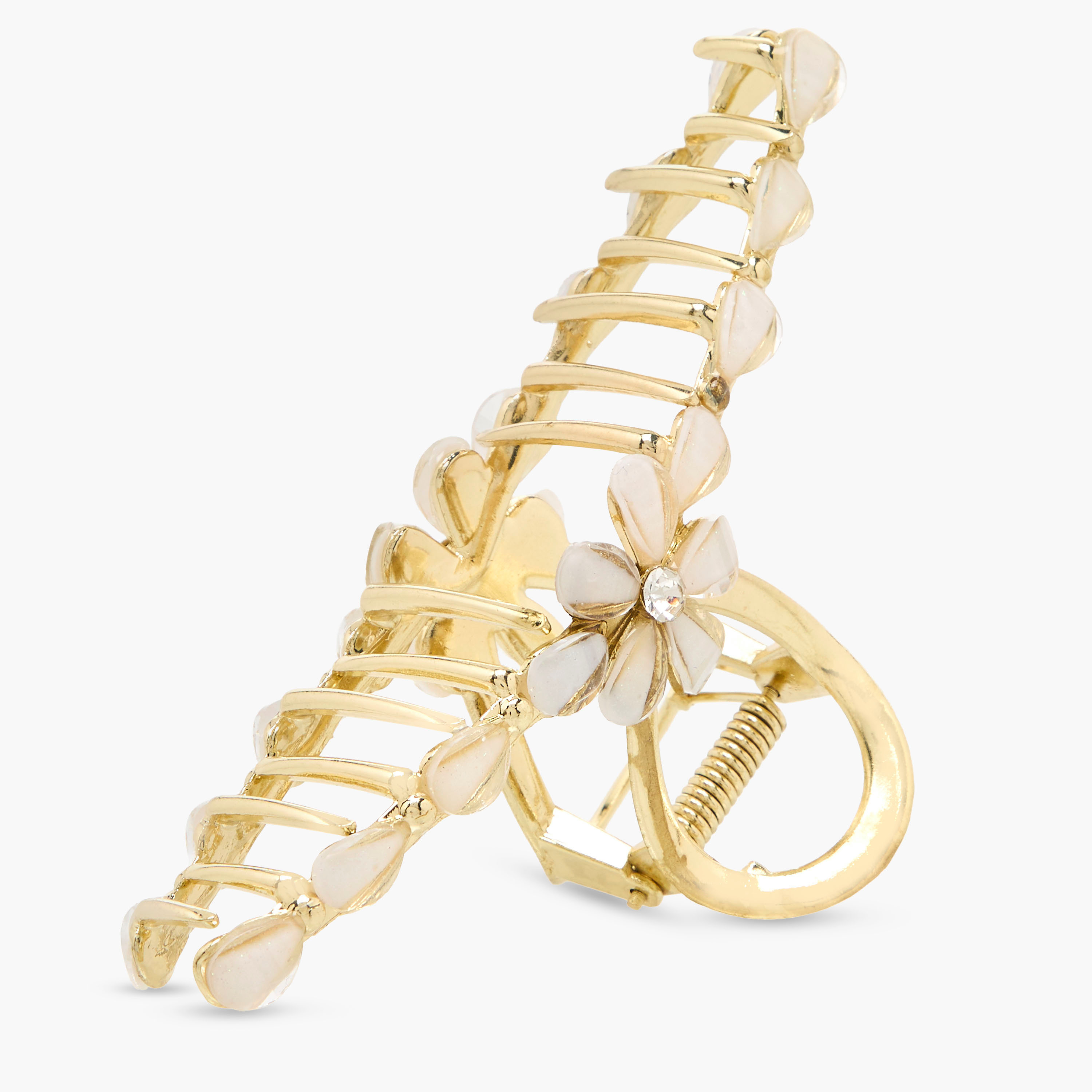 Curved Hair Clamp with Stone Embellished Design-women-hairaccessories-clamps-image-4