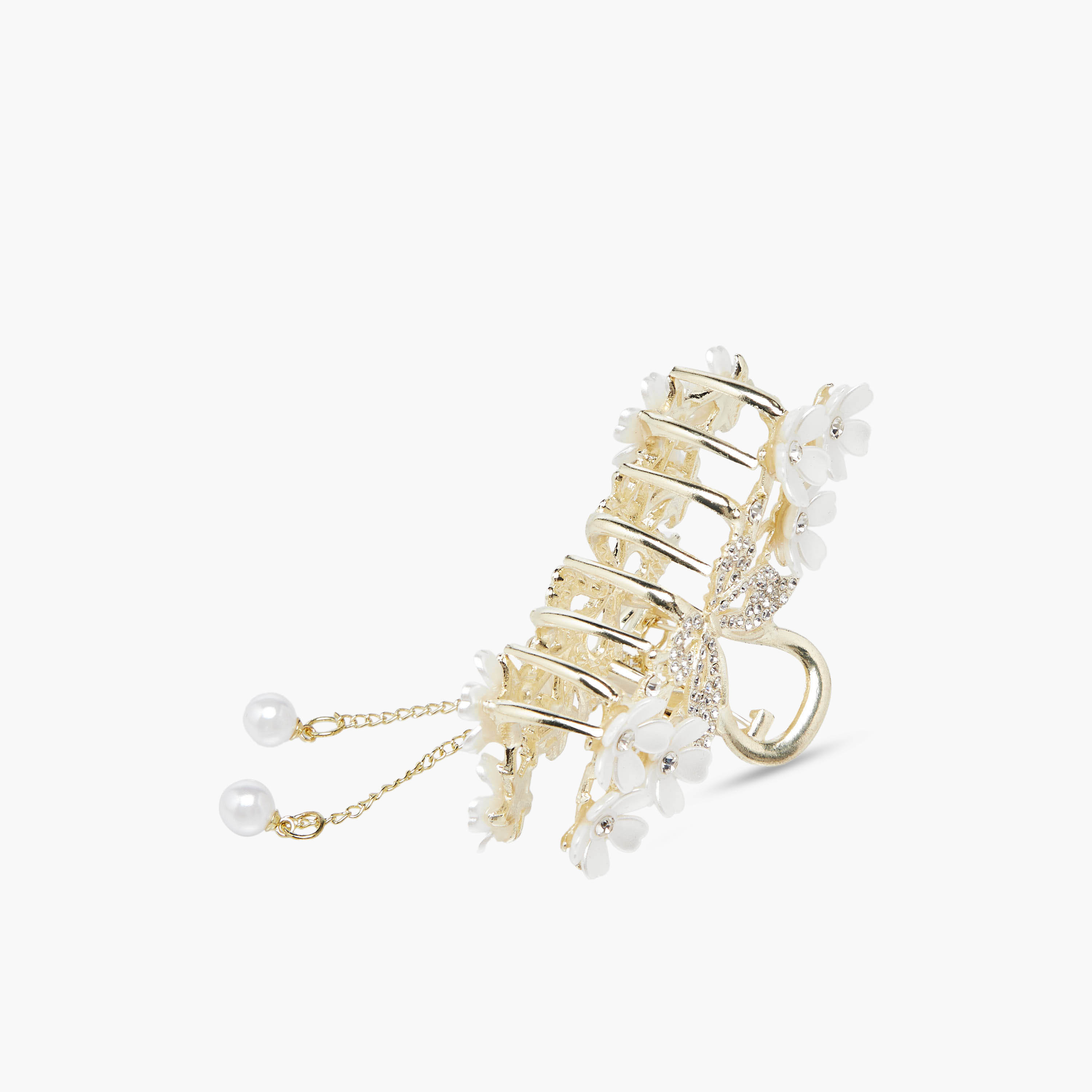 Metallic Butterfly Hair Clamp with Embellishment-women-hairaccessories-clamps-image-3