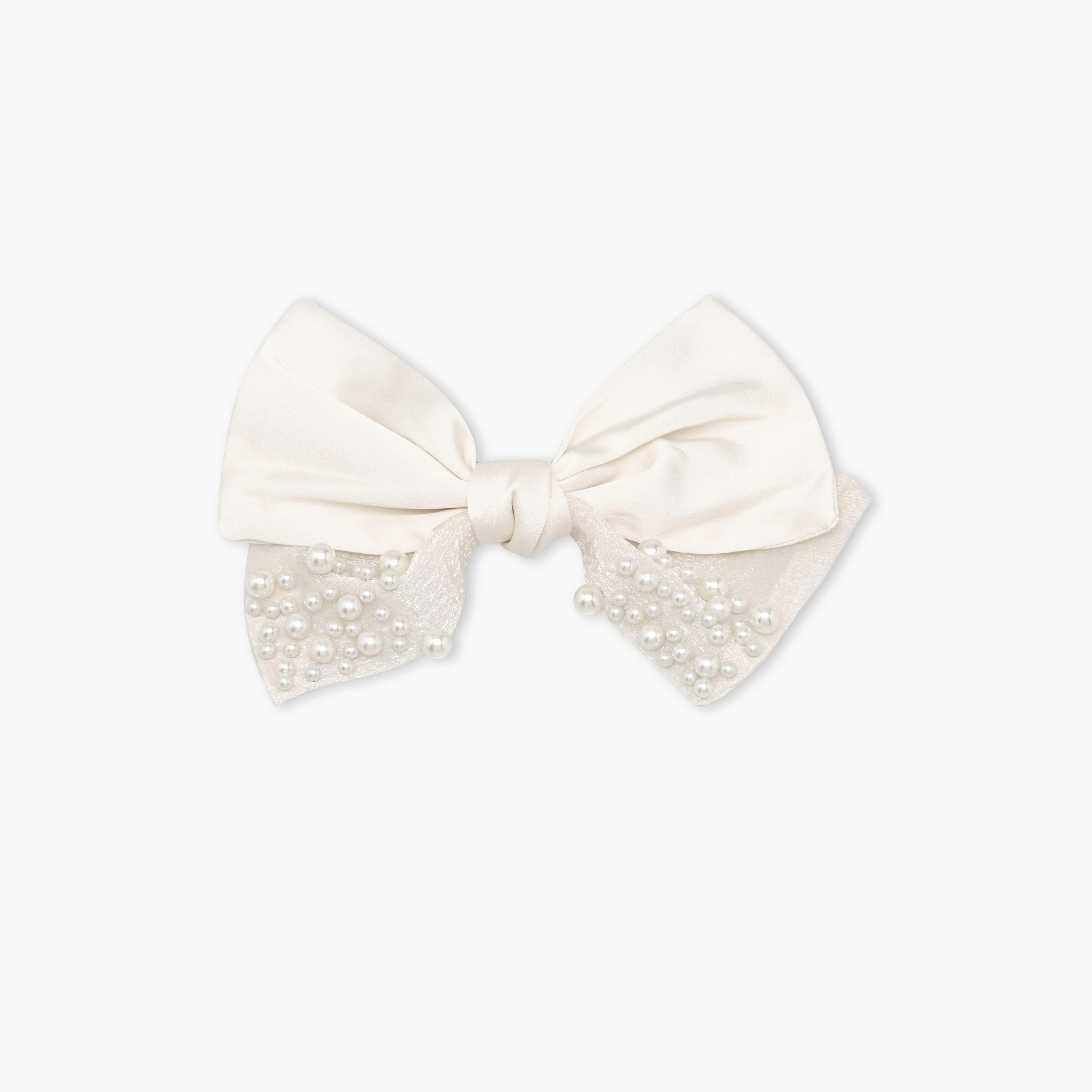مشبك شعر بفيونكة وتزيينات لؤلؤ-women-hairaccessories-clips-image-1