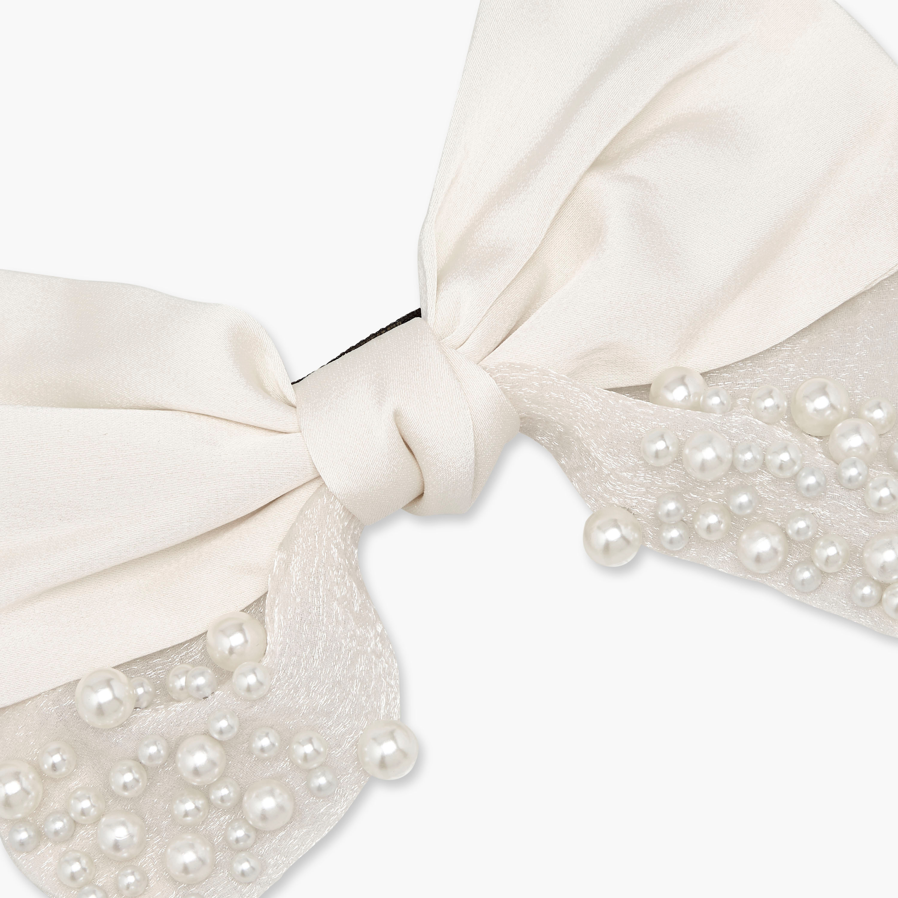 مشبك شعر بفيونكة وتزيينات لؤلؤ-women-hairaccessories-clips-image-2