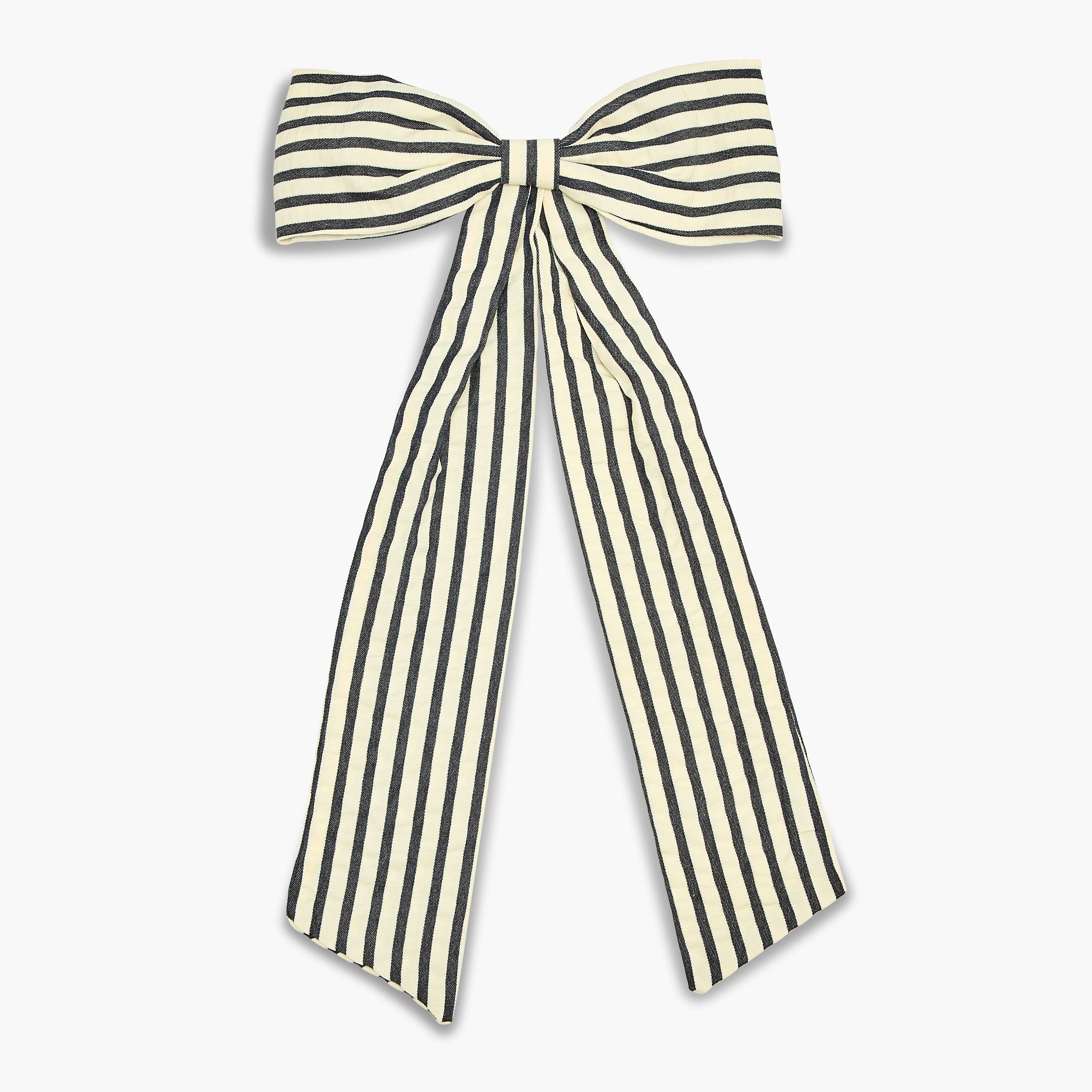 Bow Shape Hair Clip with Stripes-women-hairaccessories-clips-image-1