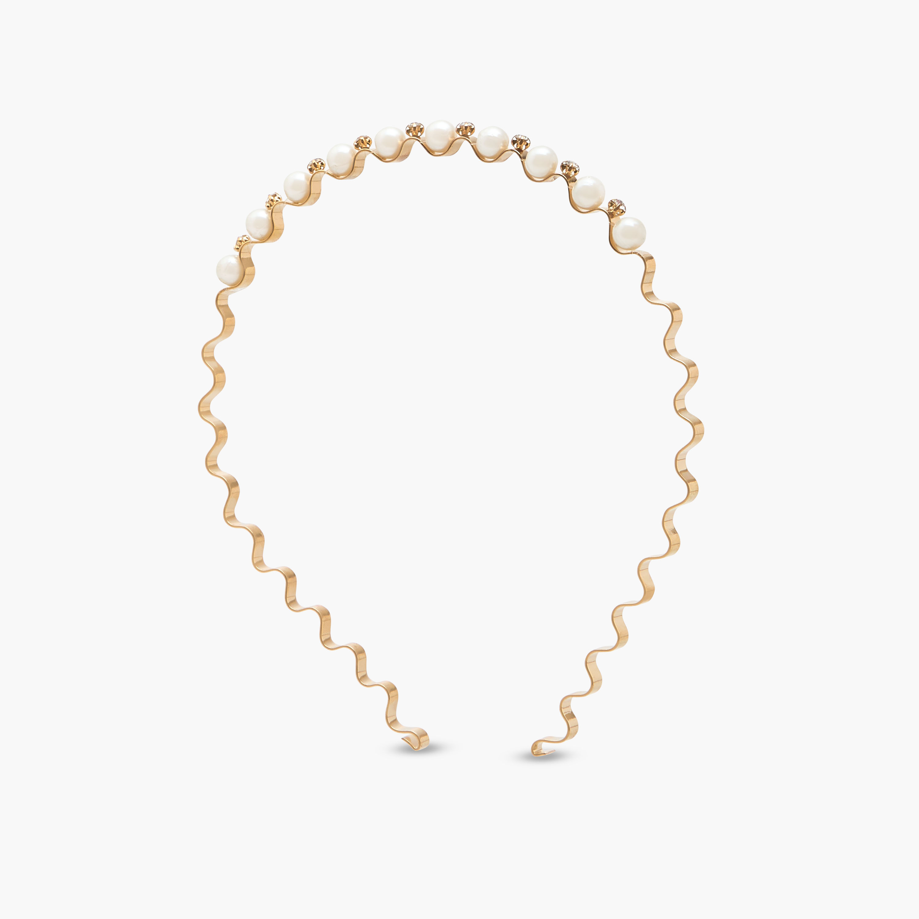 Gold Tone Embellished Hairband-women-hairaccessories-bands-image-1