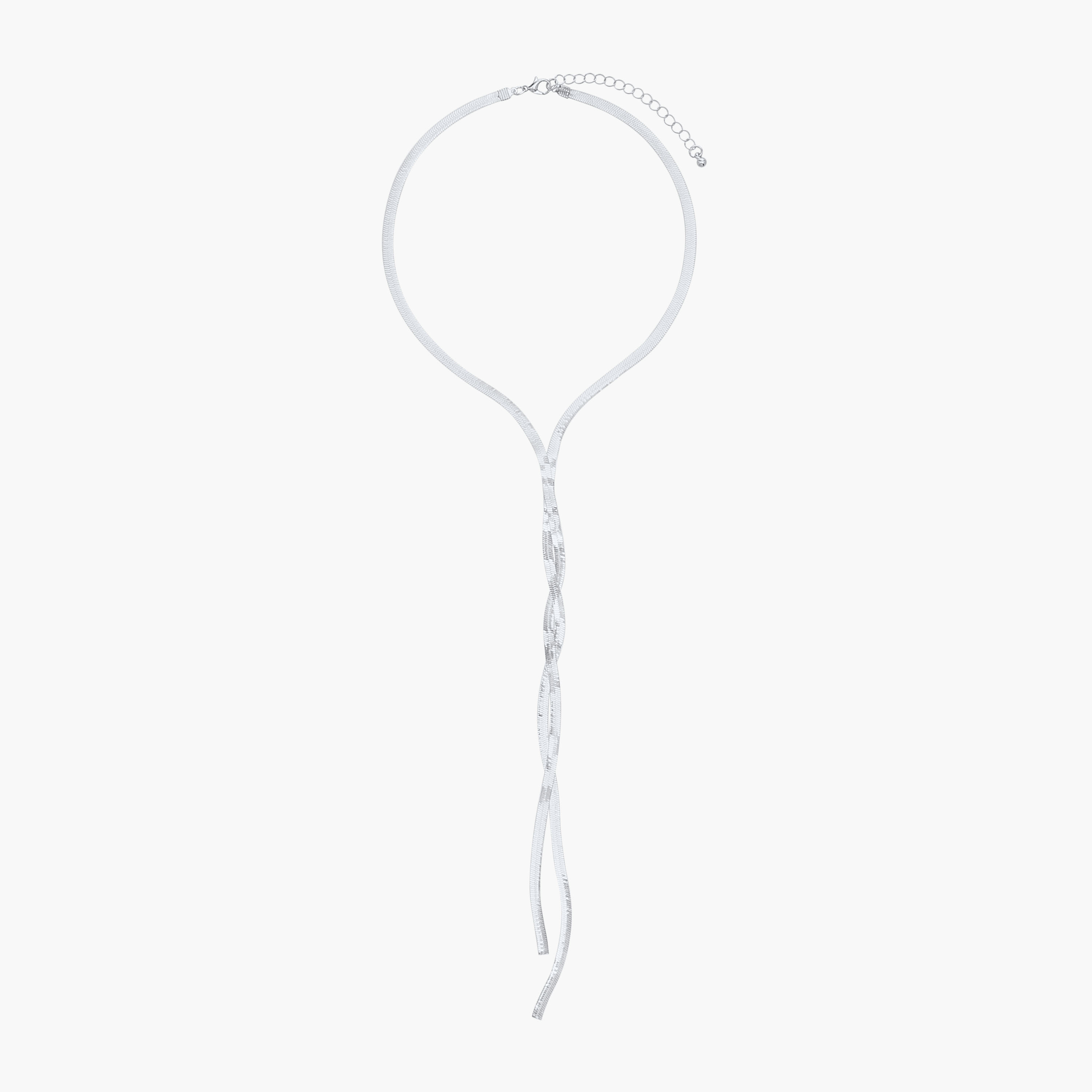 Metal Lariat Necklace with Twisted Design-women-watchesandjewellery-jewellery-necklacesandpendants-image-1