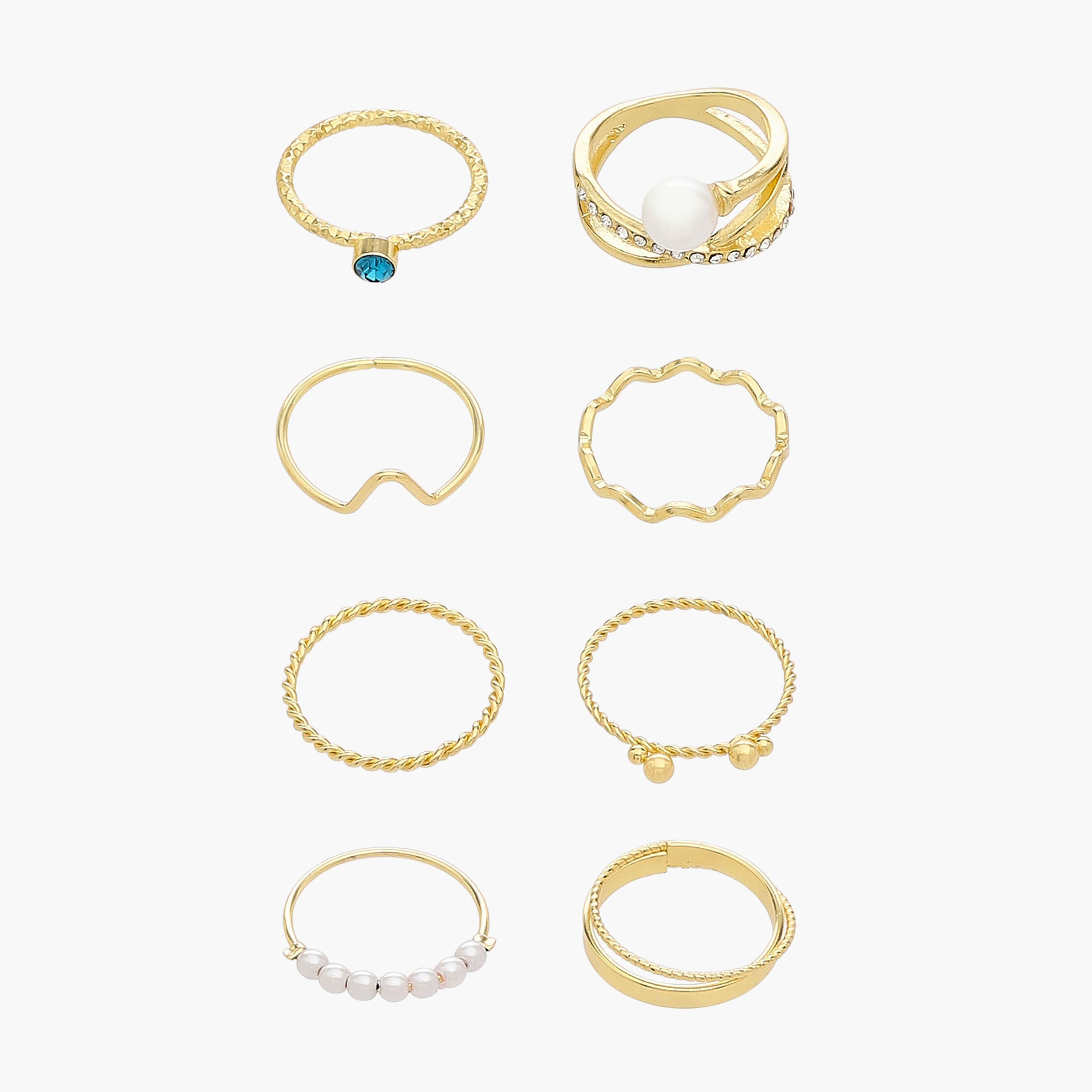 Pack of 8 Metal Assorted Ring-women-watchesandjewellery-jewellery-rings-image-1