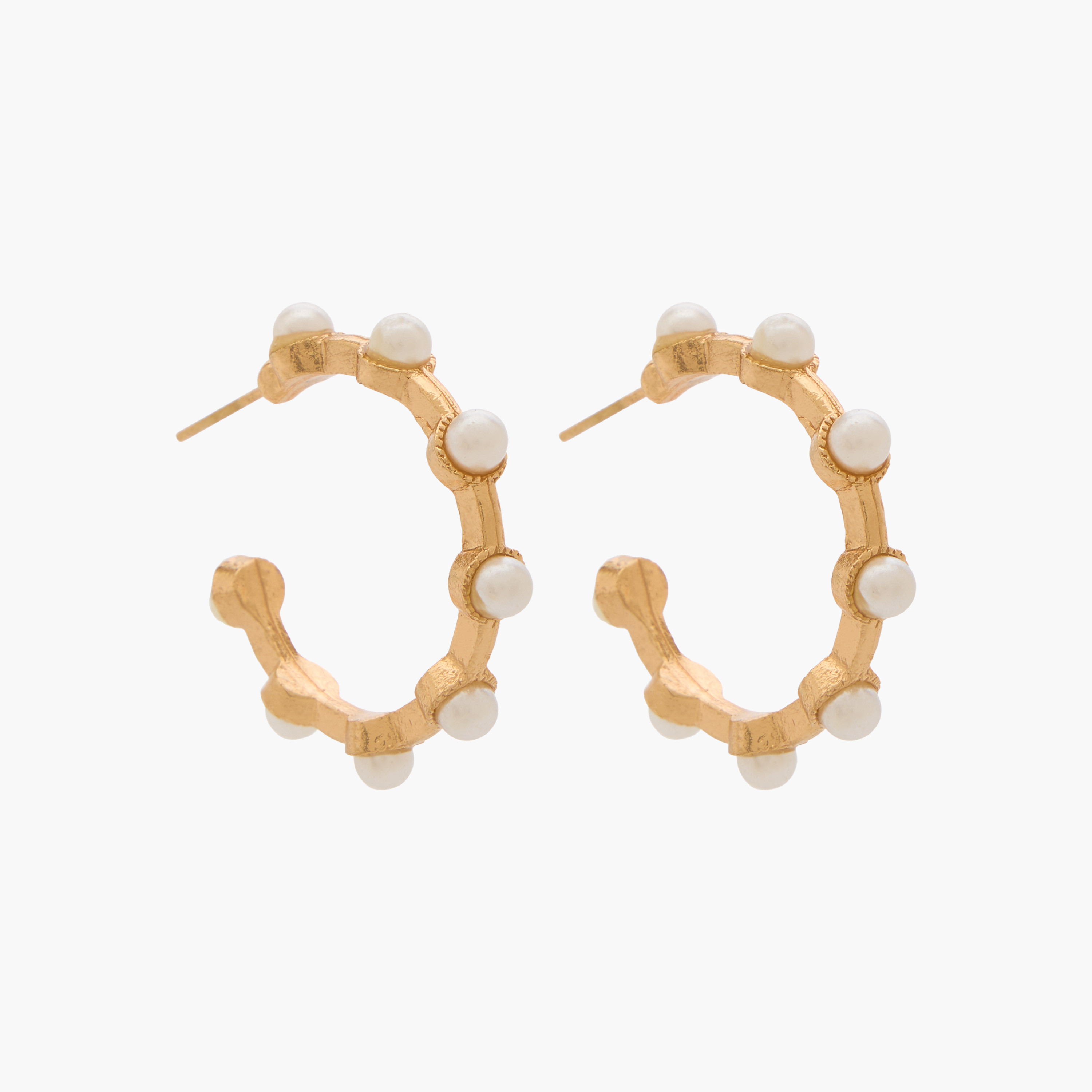 Pack of 9 Gold Tone Stud and Hoop Earrings-women-watchesandjewellery-jewellery-earrings-image-4