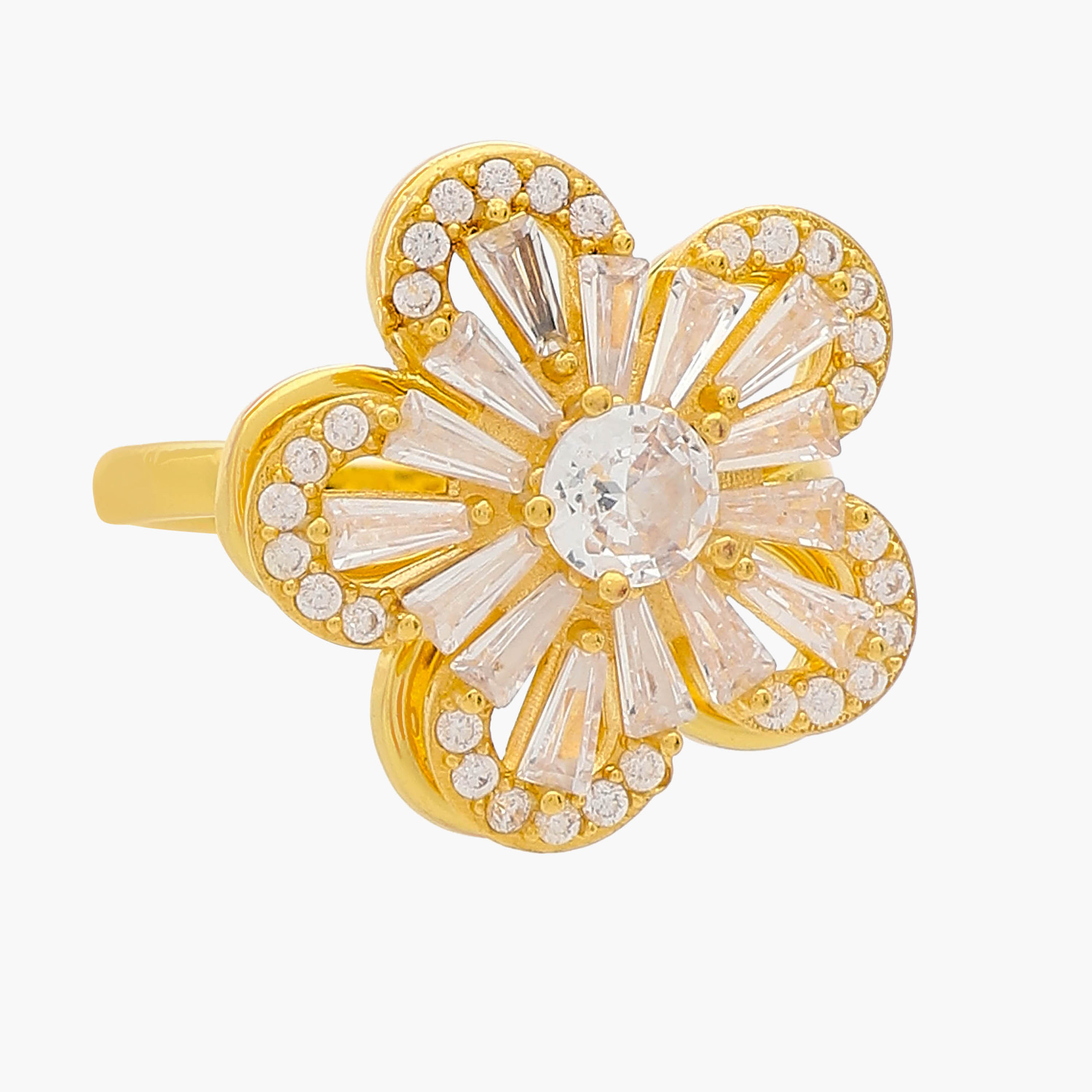 Cubic Zirconia Stone Embellished Metal Gold Tone Ring-women-watchesandjewellery-jewellery-rings-image-4