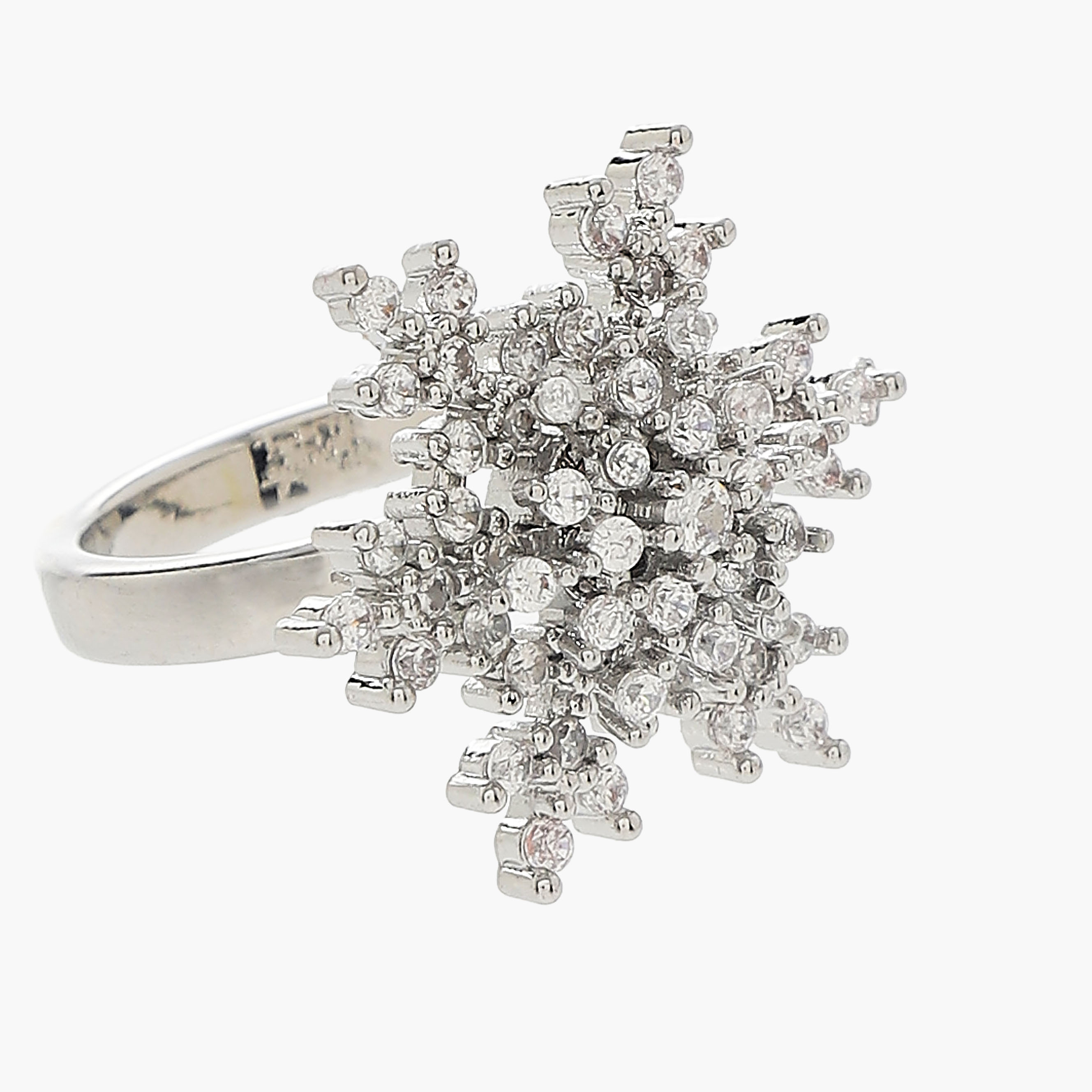 Metallic Embellished Snowflake Adjustable Ring-women-watchesandjewellery-jewellery-rings-image-4