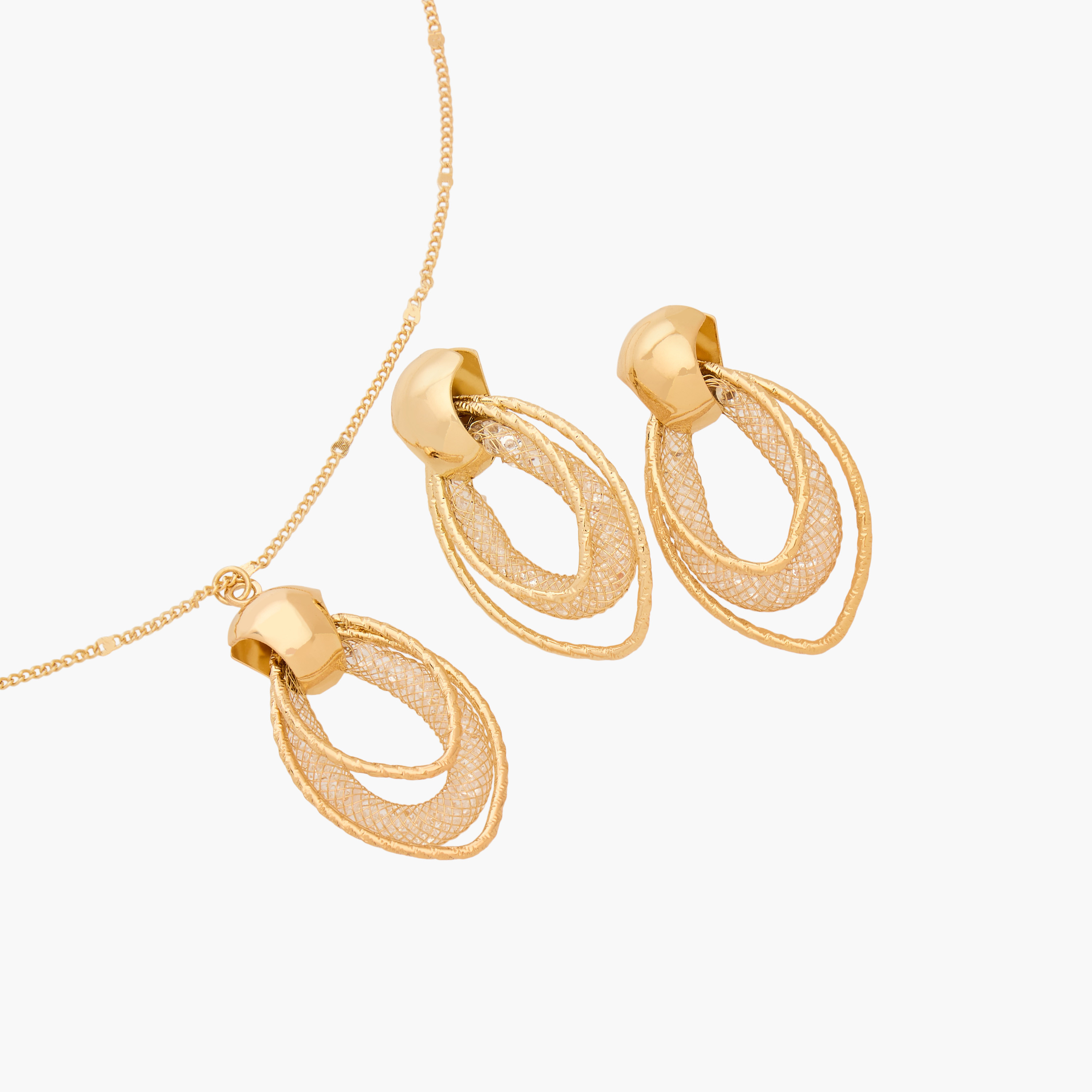Set of 2 - Embellished Necklace and Earrings-women-watchesandjewellery-jewellery-jewellerysets-image-3