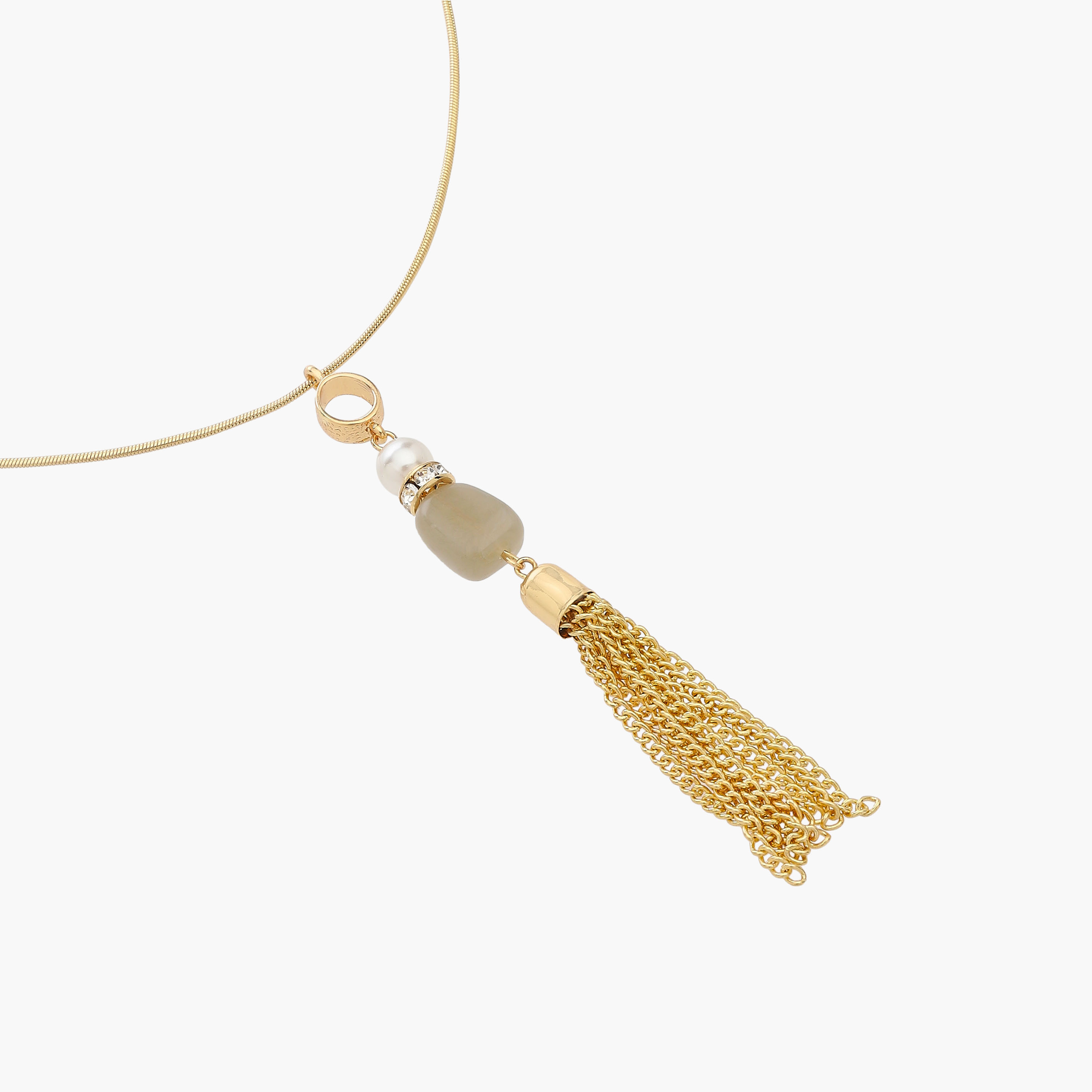 عقد بدلاية شرابة معدن وبتفاصيل حجر-women-watchesandjewellery-jewellery-necklacesandpendants-image-2