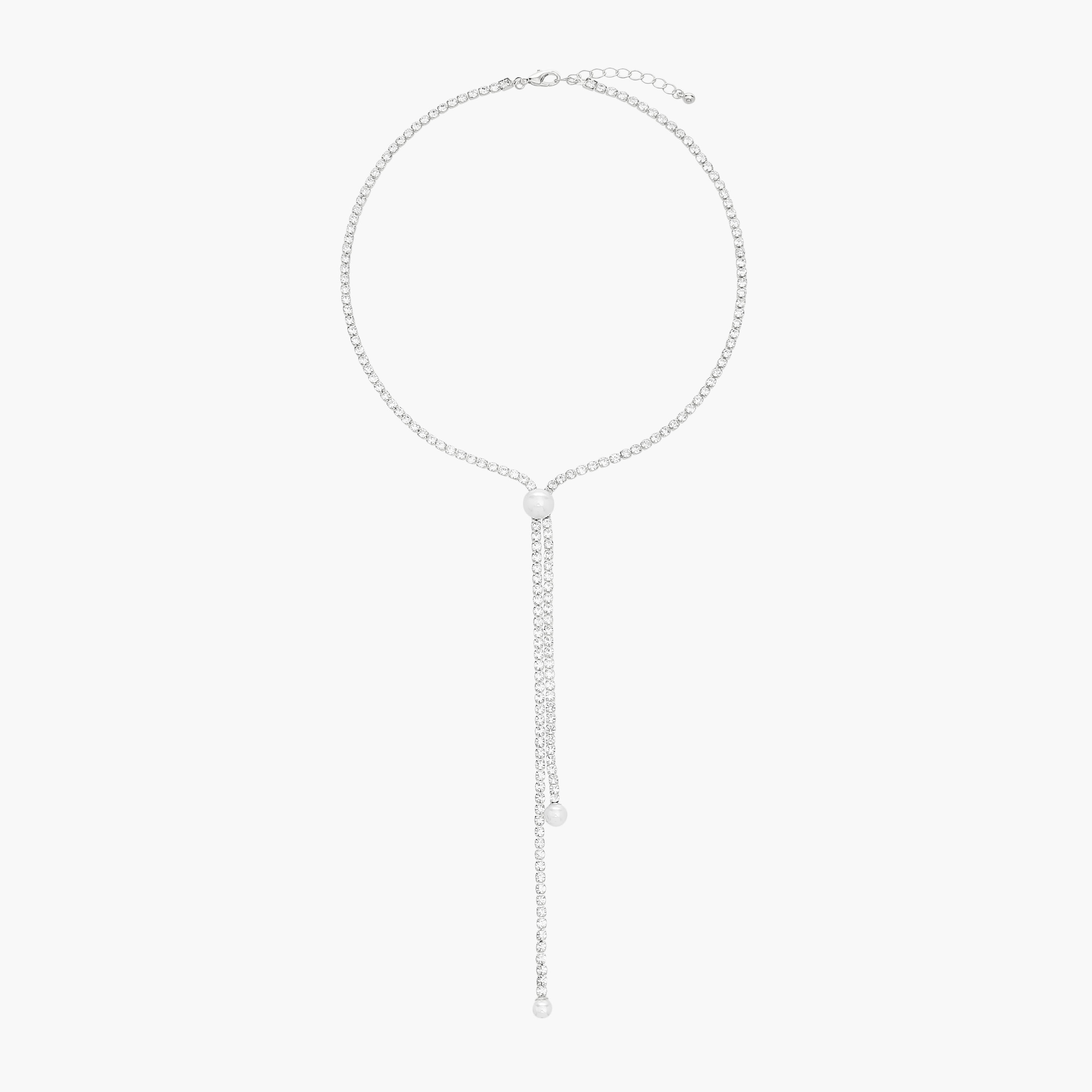 عقد لاريت معدني بتصميم مزيّن بالأحجار-women-watchesandjewellery-jewellery-necklacesandpendants-image-1