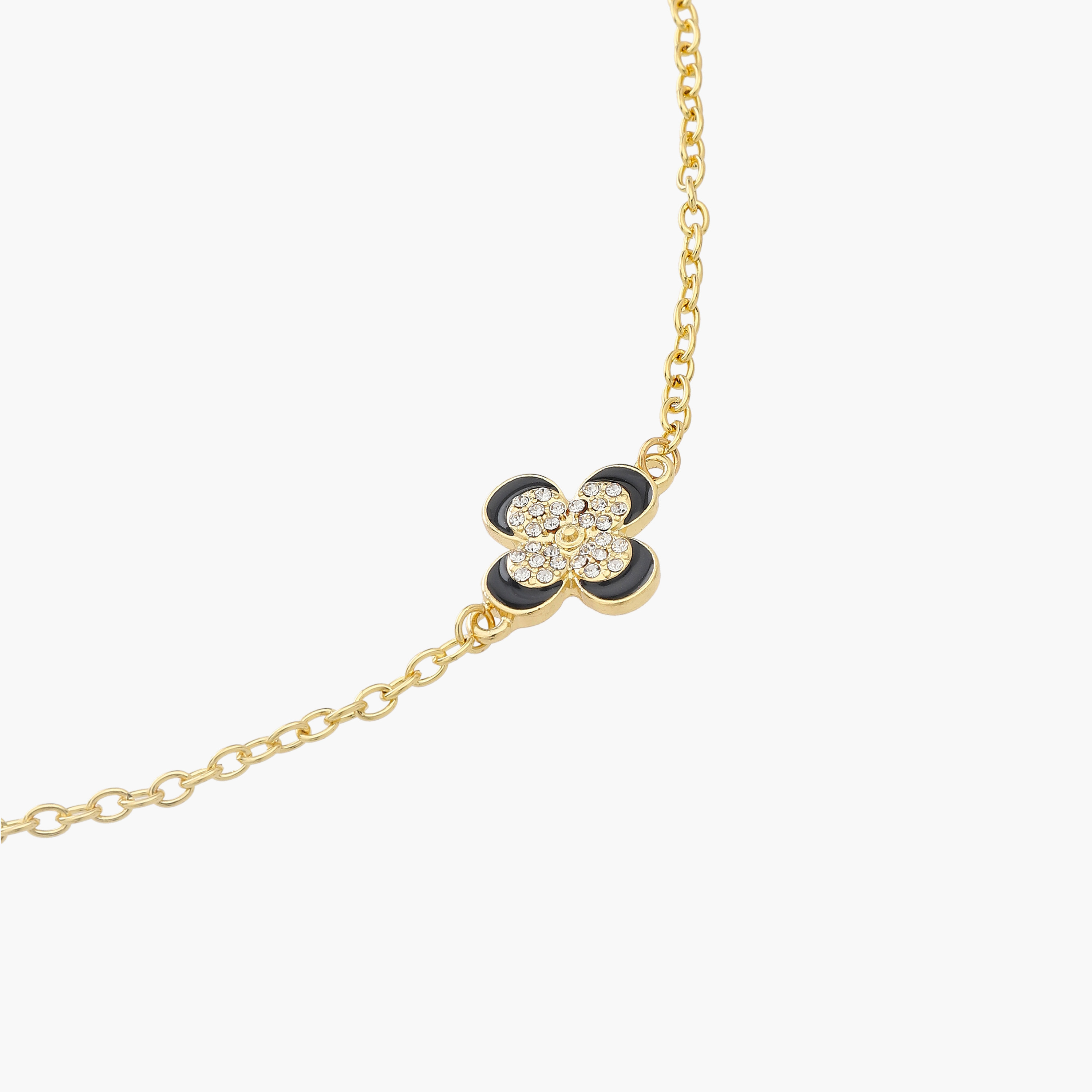 Metallic Necklace with Floral Charm Embellishment-women-watchesandjewellery-jewellery-necklacesandpendants-image-4