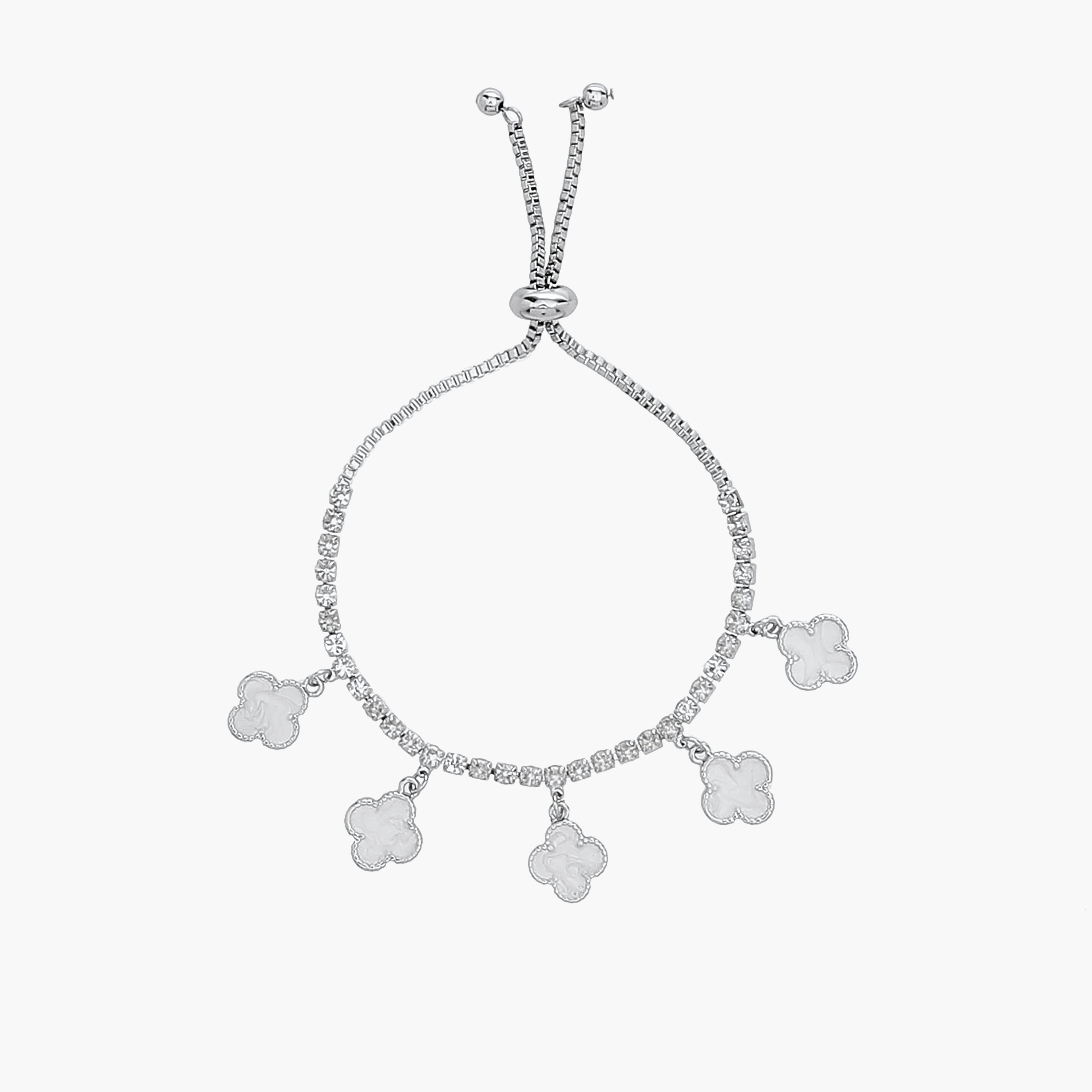Metallic Bracelet with Charm Embellishment and Adjustable Slider Clasp-women-watchesandjewellery-jewellery-banglesandbracelets-image-2