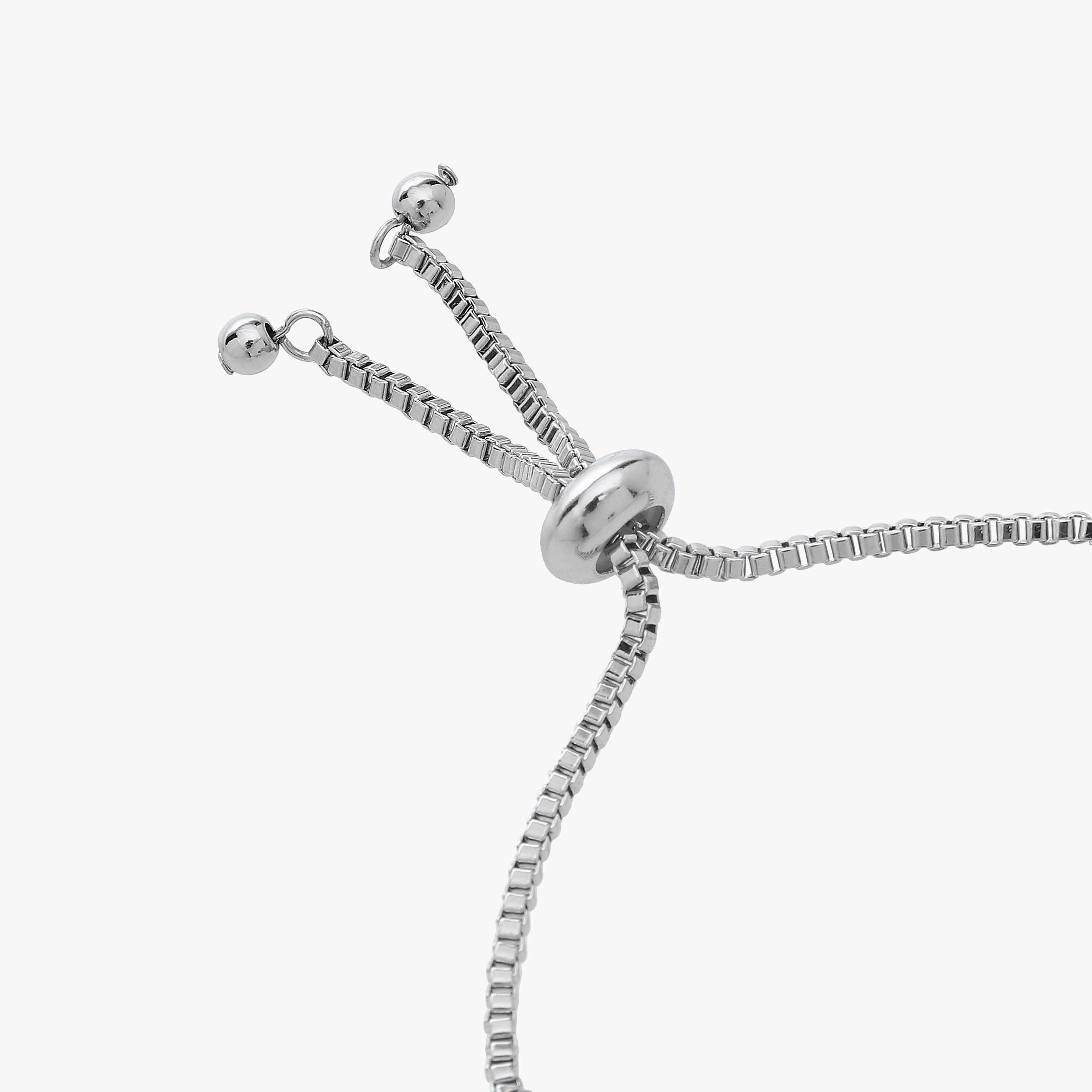 Metallic Bracelet with Charm Embellishment and Adjustable Slider Clasp-women-watchesandjewellery-jewellery-banglesandbracelets-image-5