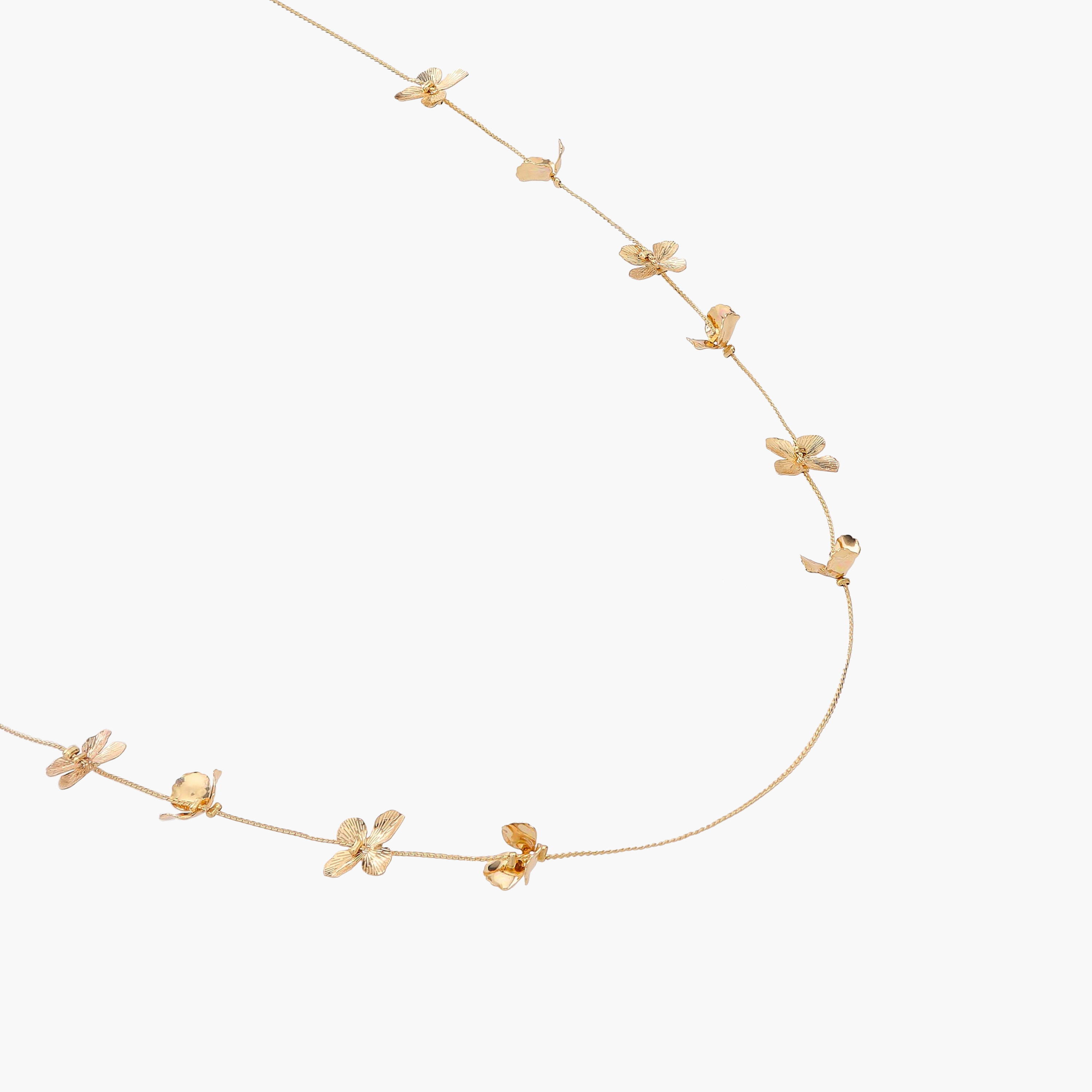 Metal Necklace with Floral Charm Detail-women-watchesandjewellery-jewellery-necklacesandpendants-image-3