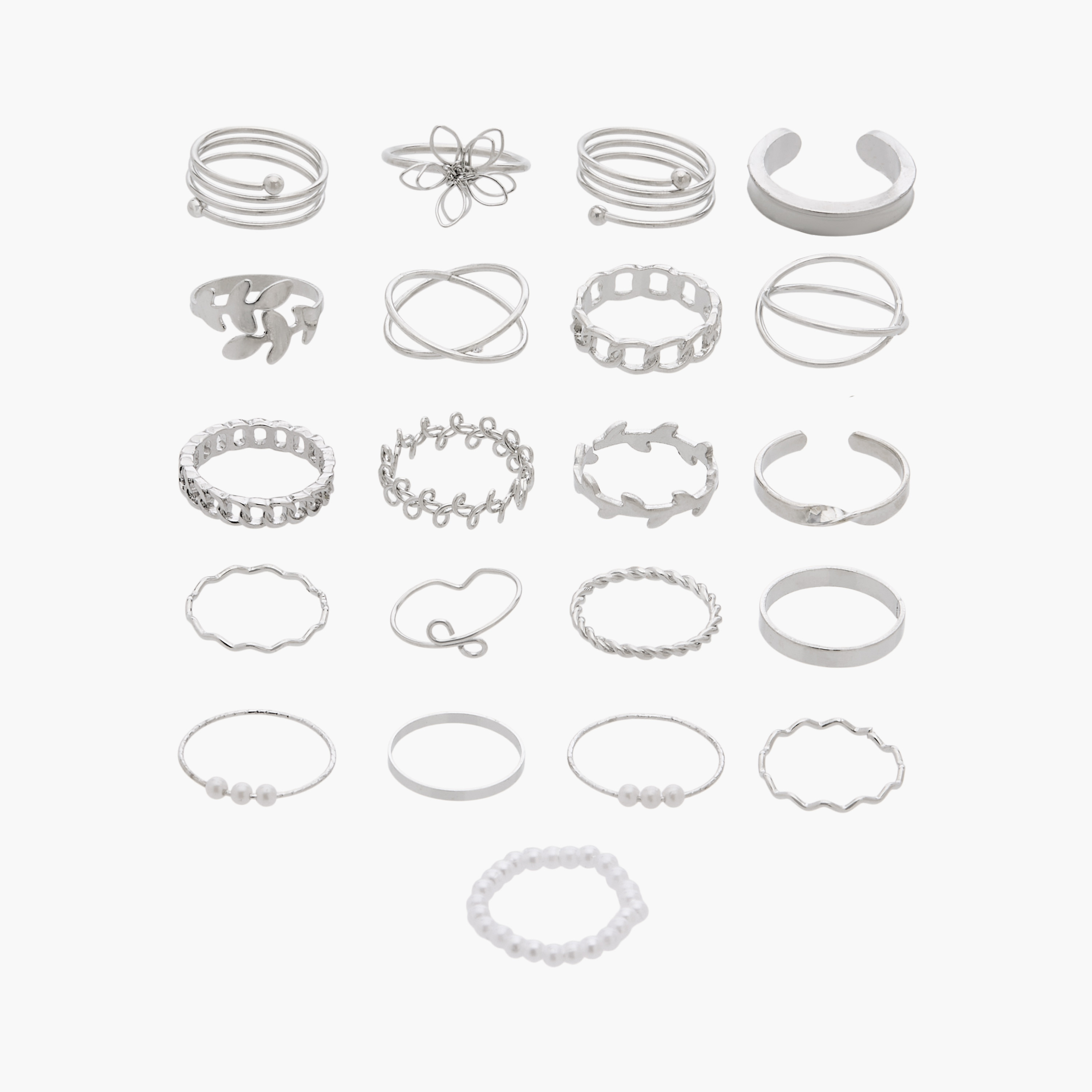 Pack of 21 Cubic Zirconia Metal Assorted Ring-women-watchesandjewellery-jewellery-rings-image-1
