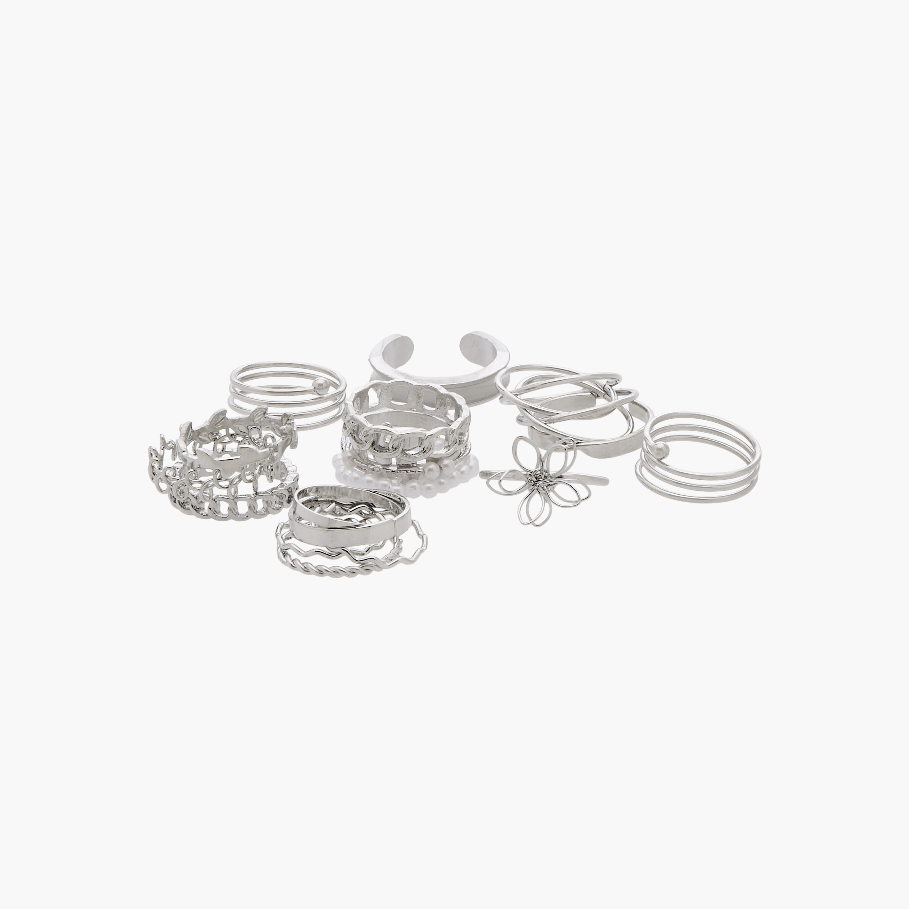 Pack of 21 Cubic Zirconia Metal Assorted Ring-women-watchesandjewellery-jewellery-rings-image-2