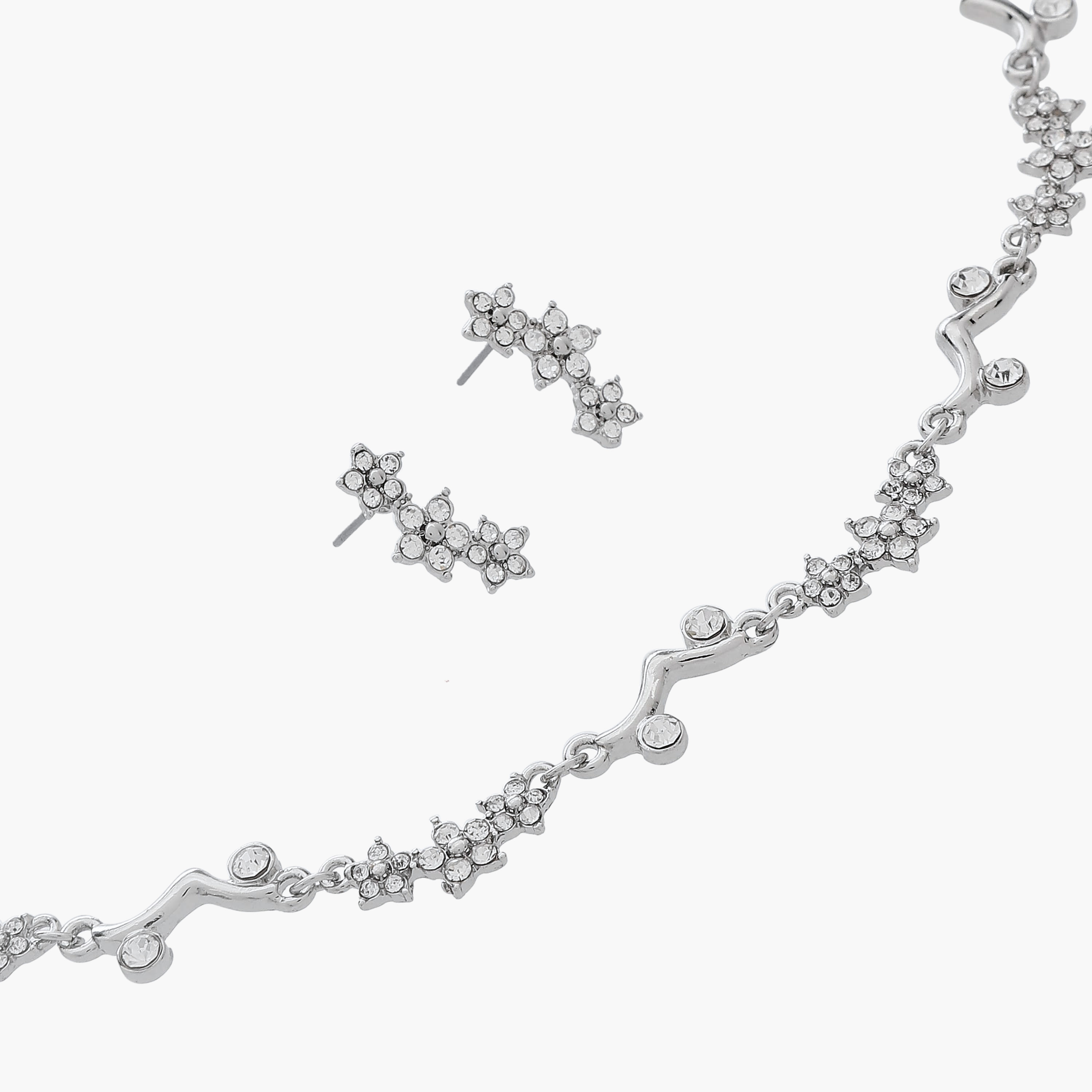 Set of 2 - Stone Embellished Necklace and Earrings-women-watchesandjewellery-jewellery-jewellerysets-image-3