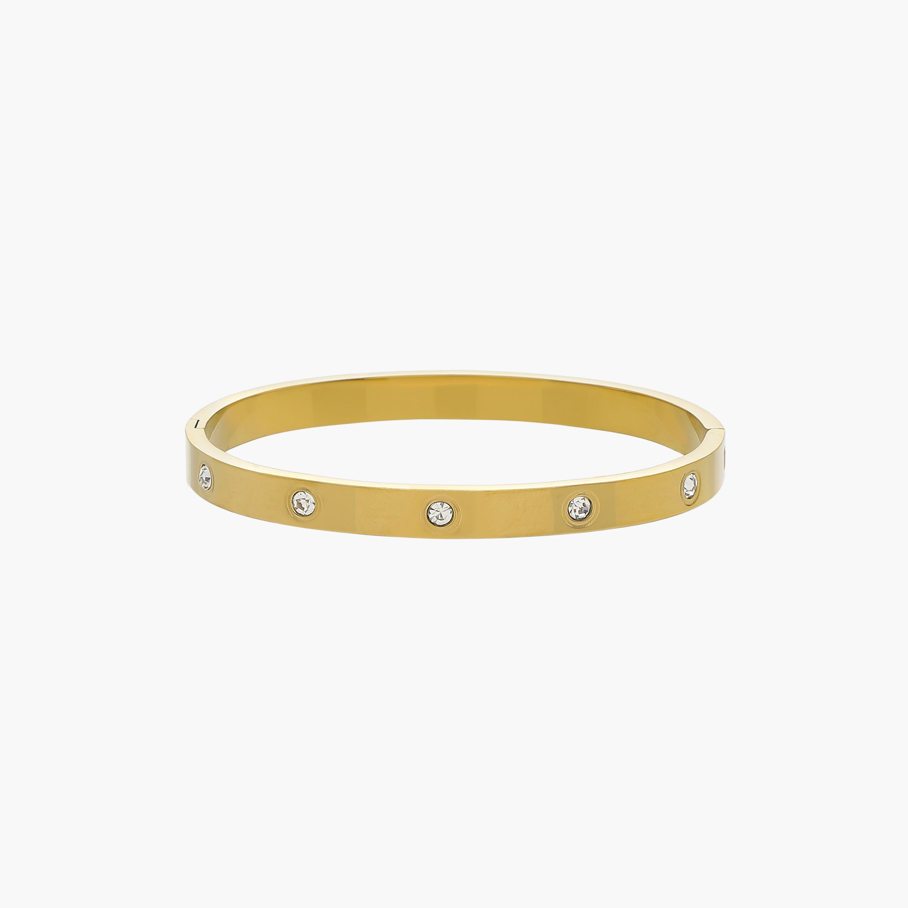 Gold Tone Stone Embellished Bangle-women-watchesandjewellery-jewellery-banglesandbracelets-image-1