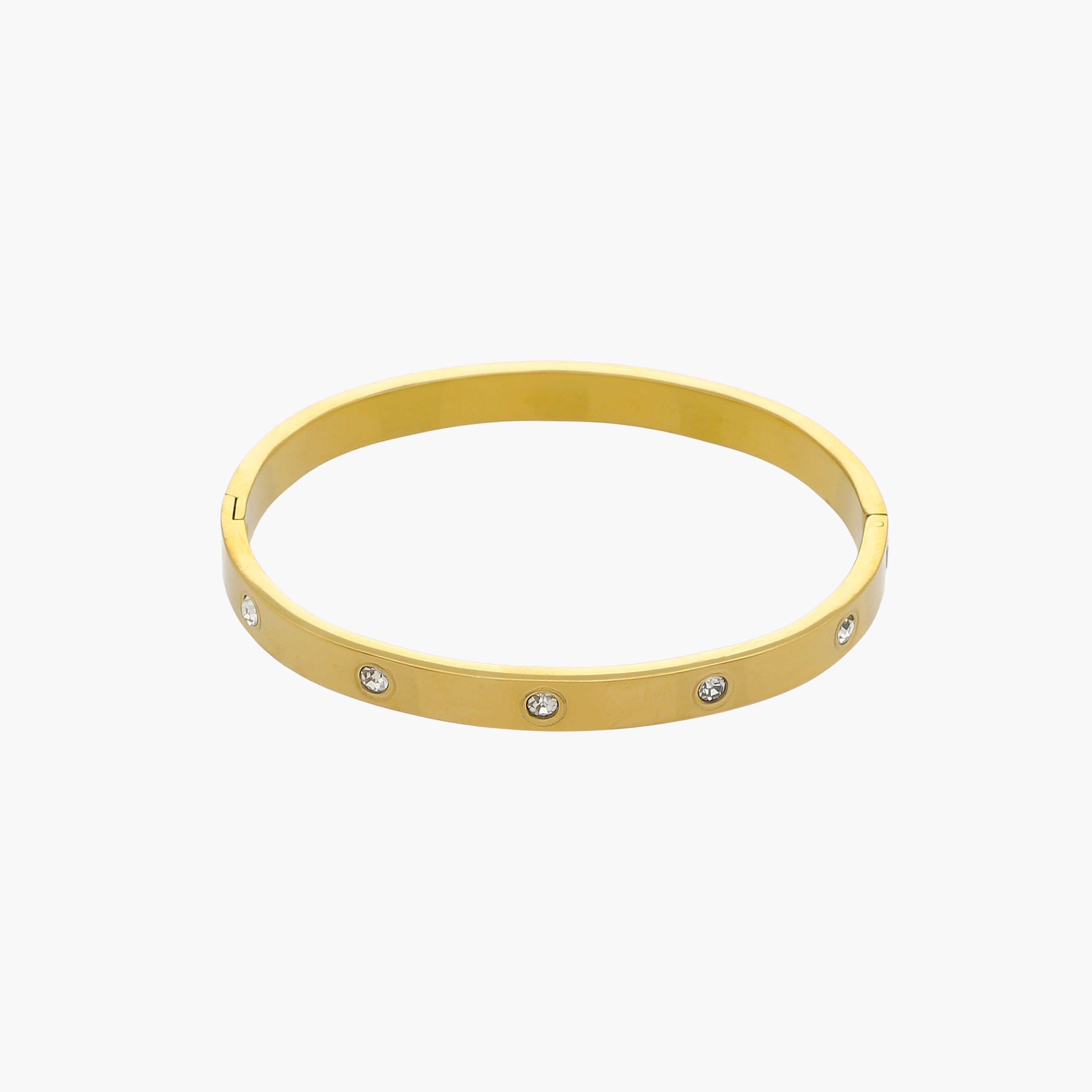 Gold Tone Stone Embellished Bangle-women-watchesandjewellery-jewellery-banglesandbracelets-image-2