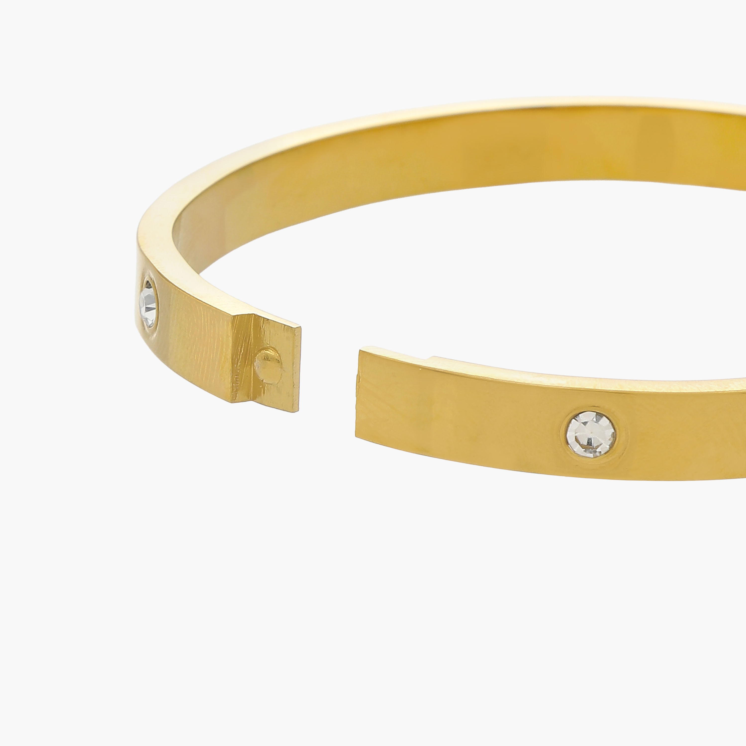 Gold Tone Stone Embellished Bangle-women-watchesandjewellery-jewellery-banglesandbracelets-image-4