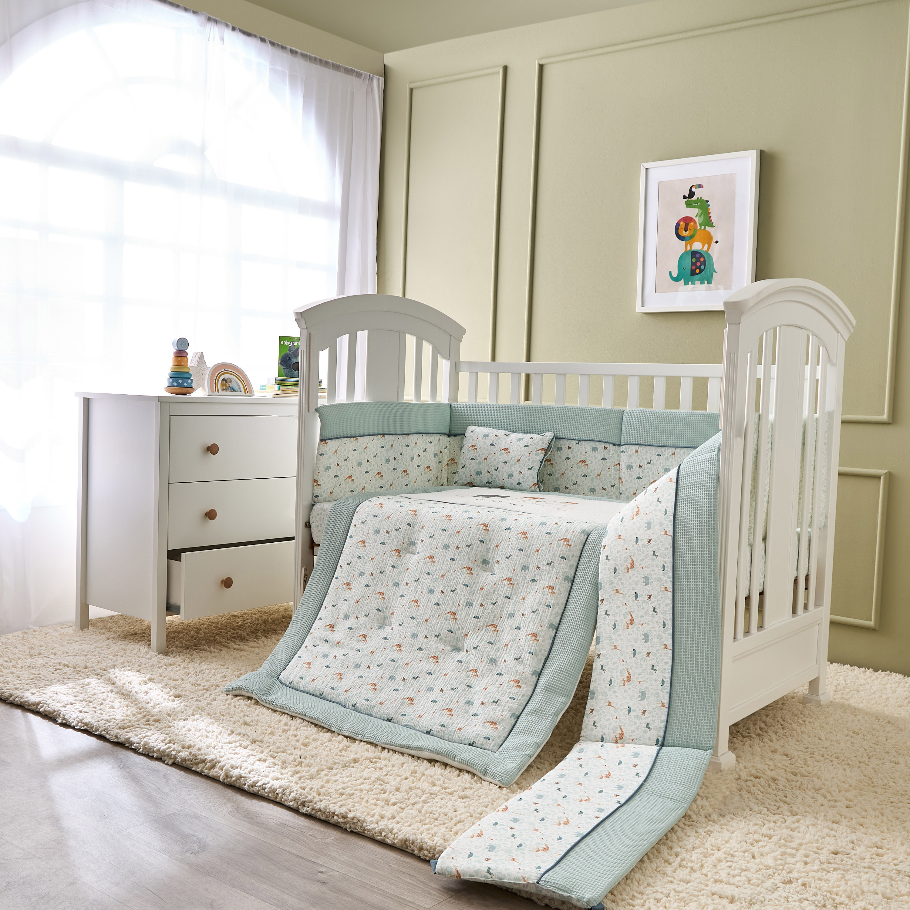 Juniors Baby Bedding Set with Safari Print-baby-nursery-babybedding-image-1