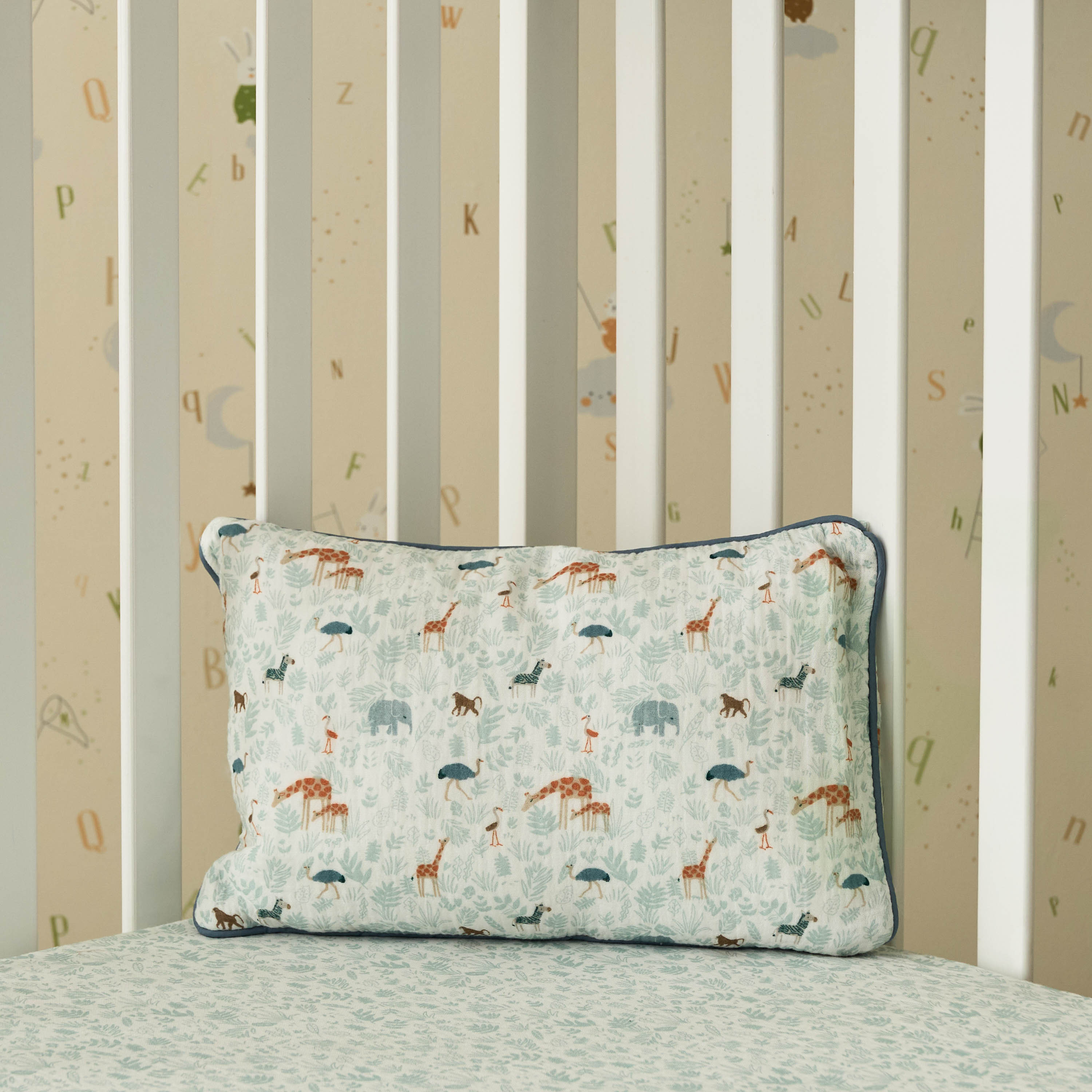 Juniors Dodoma Muslin Pillow with Print, 42x68 cm-baby-nursery-babybedding-image-1
