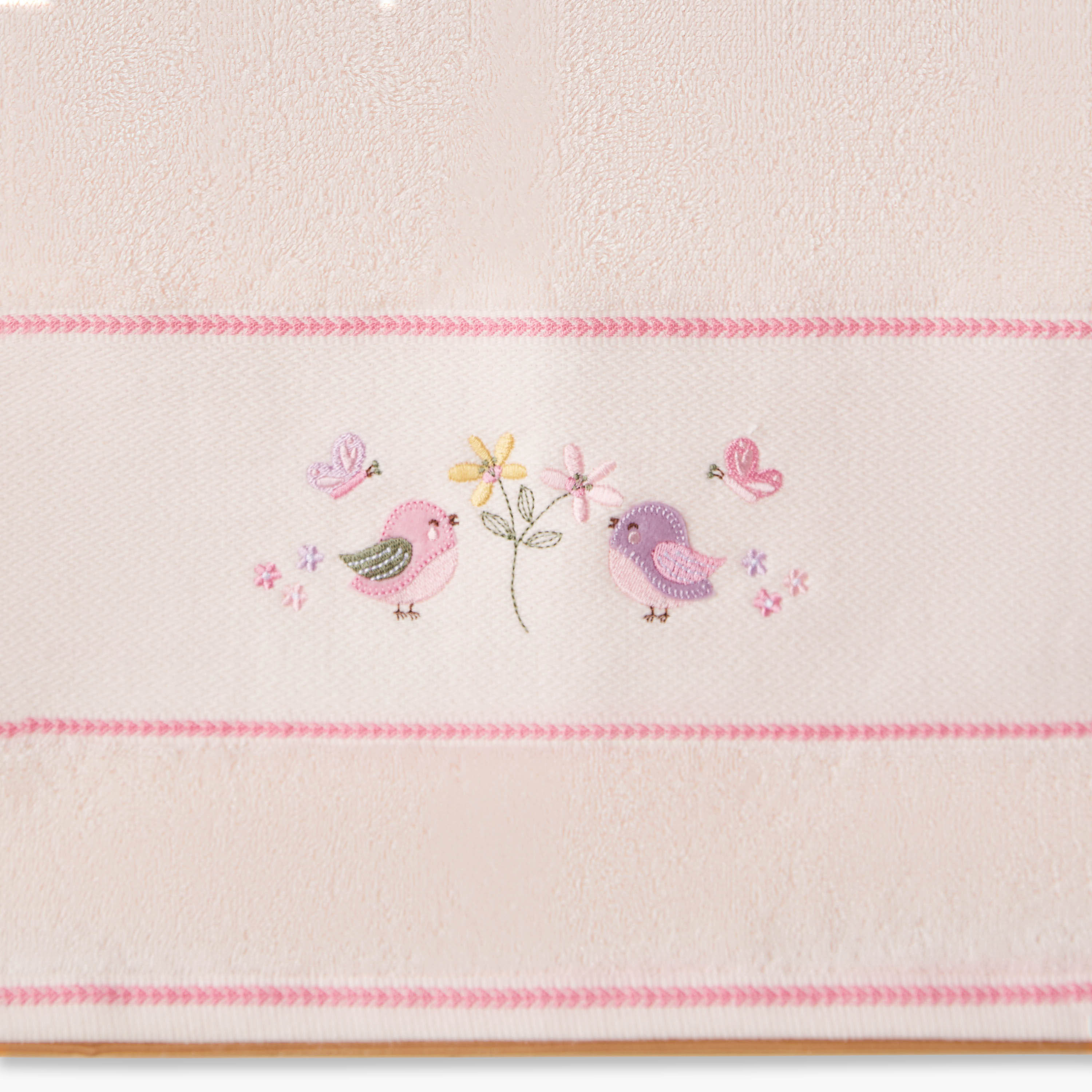 Juniors 60x120 cm Baby Towel with Bird Embroidery-baby-bathandcare-towels-image-4