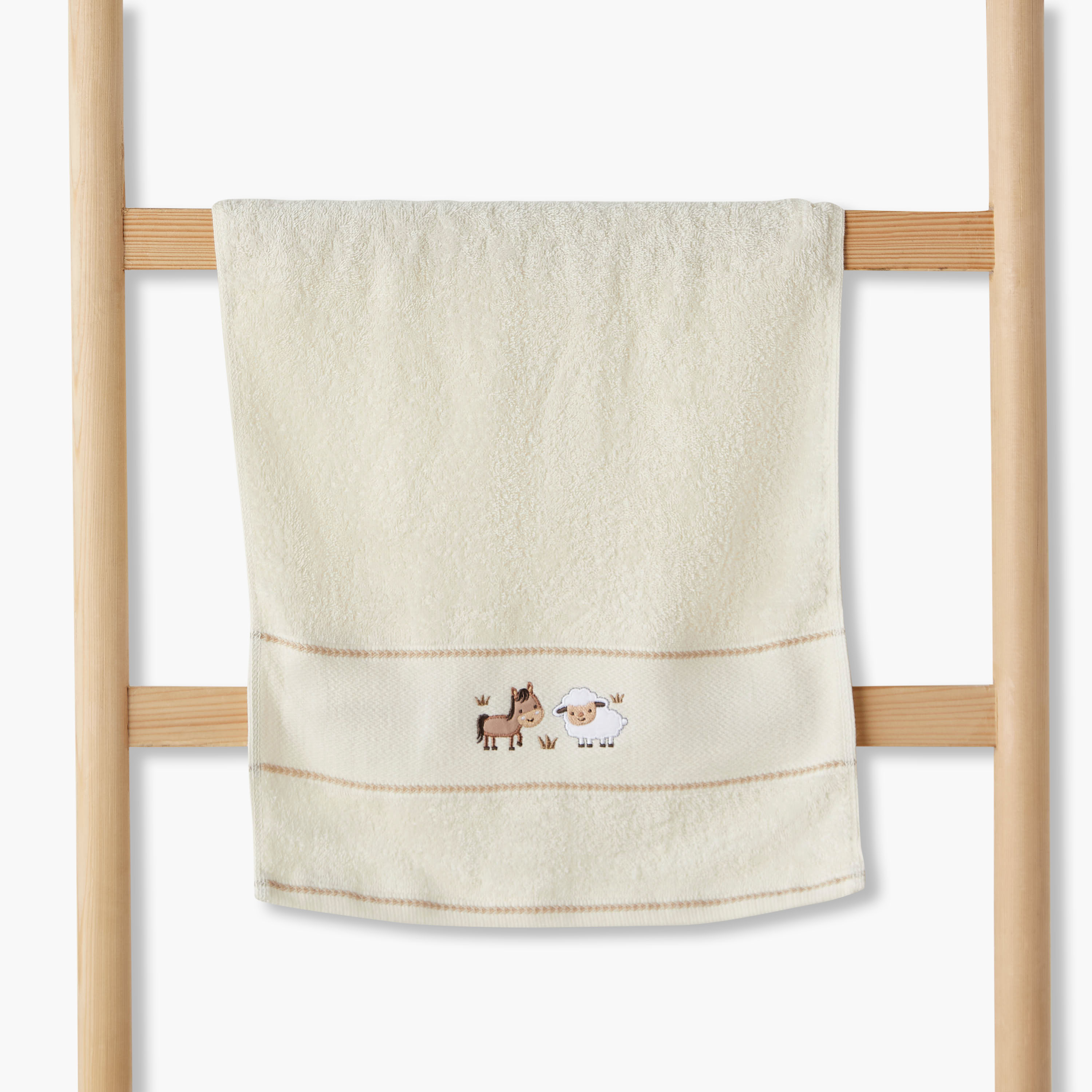 Juniors 76x38 Baby Towel with Farmhouse Embroidery-baby-bathandcare-towels-image-2