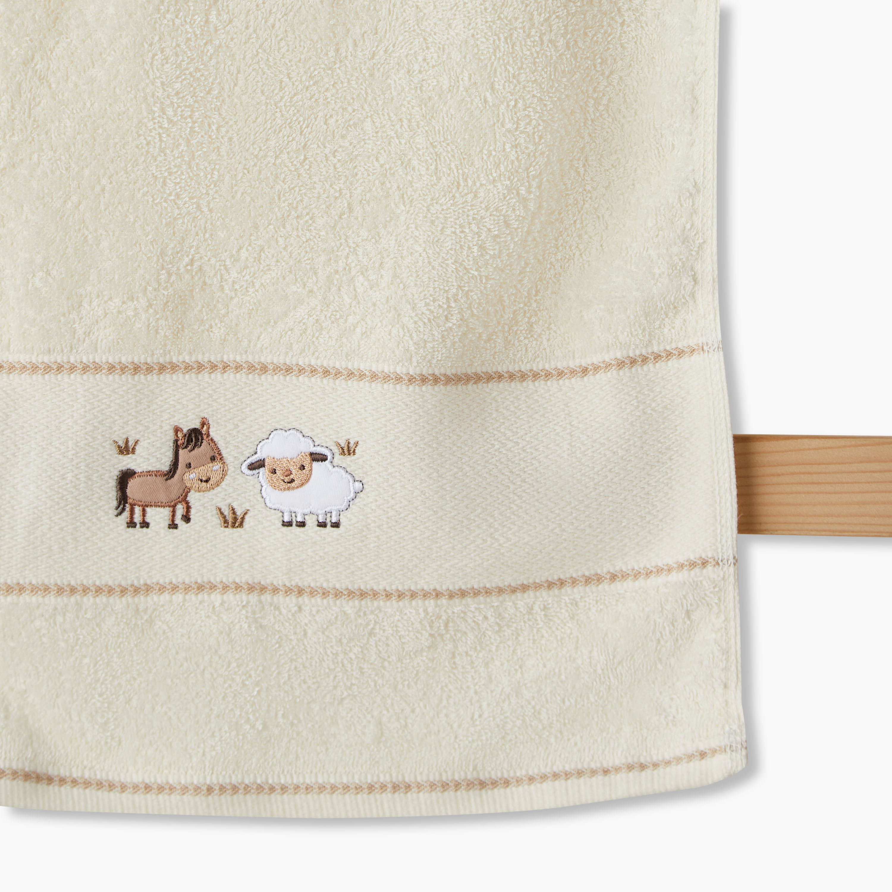 Juniors 76x38 Baby Towel with Farmhouse Embroidery-baby-bathandcare-towels-image-5