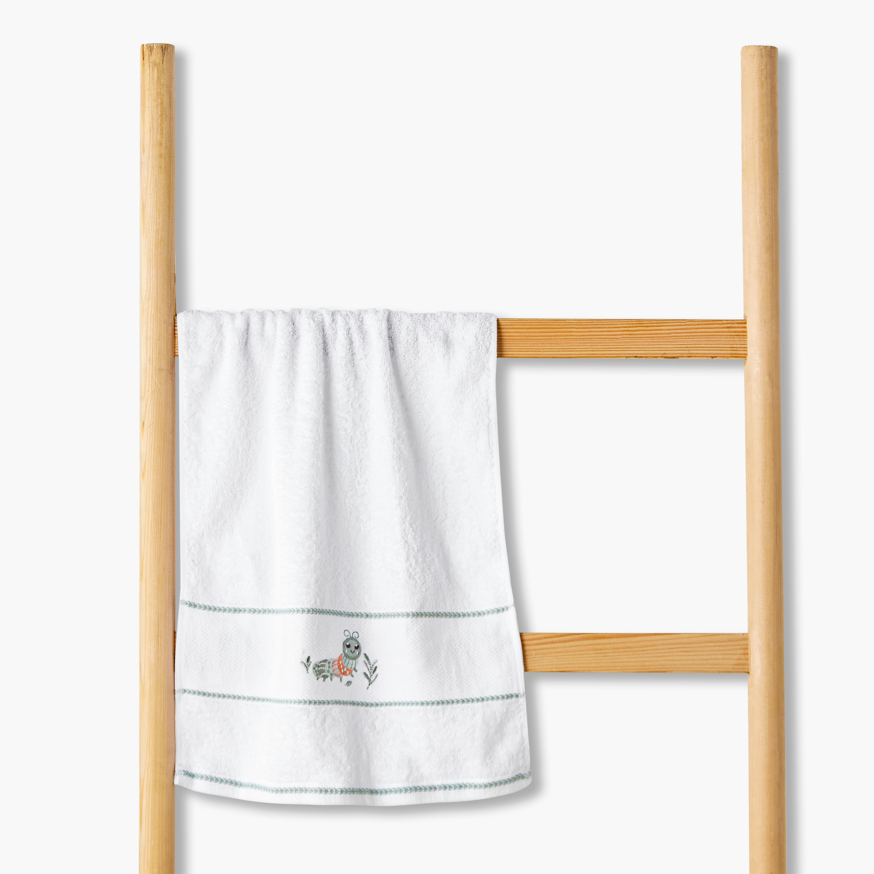 Juniors 38x76 cm Baby Towel with Caterpillar Embroidery-baby-bathandcare-towels-image-2