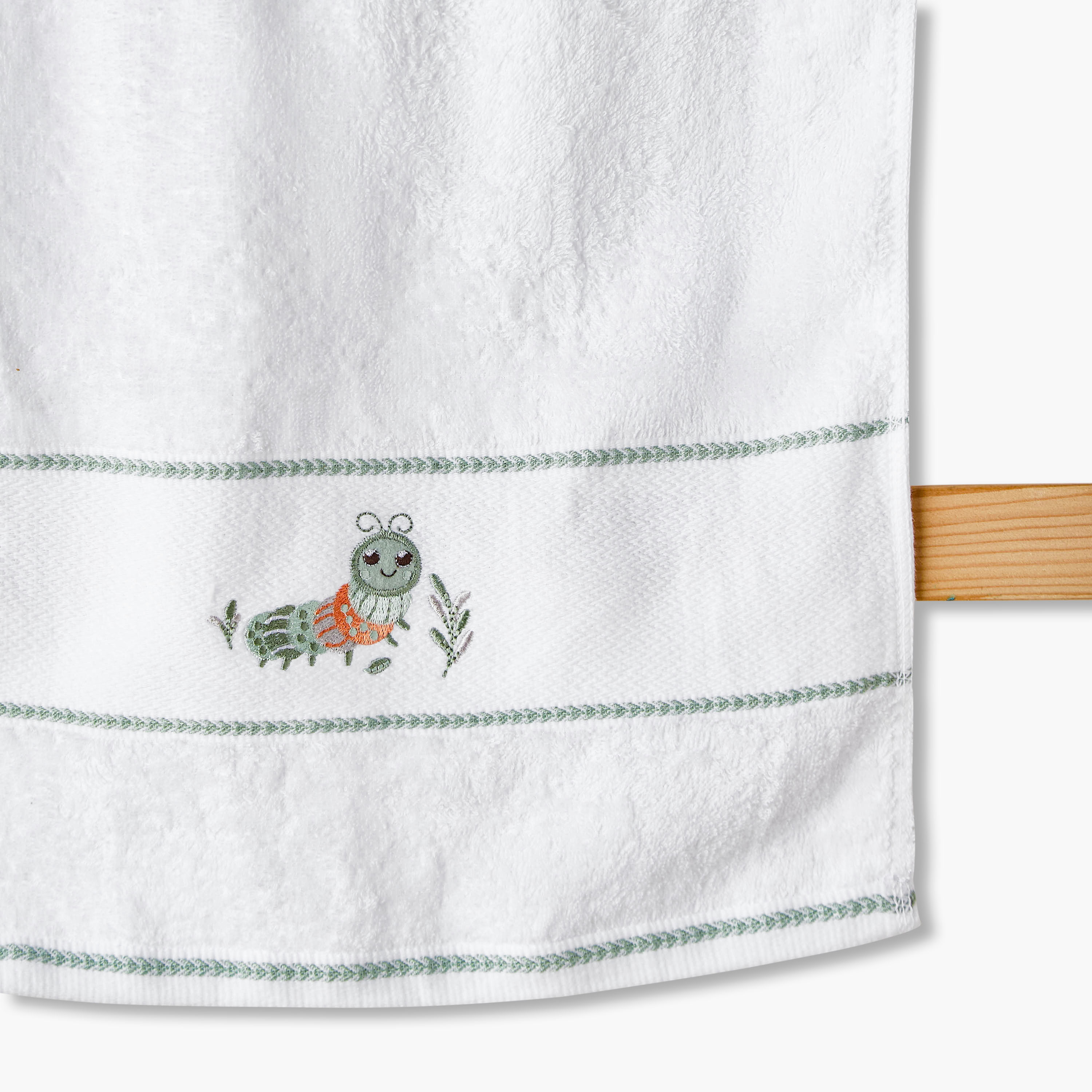 Juniors 38x76 cm Baby Towel with Caterpillar Embroidery-baby-bathandcare-towels-image-5