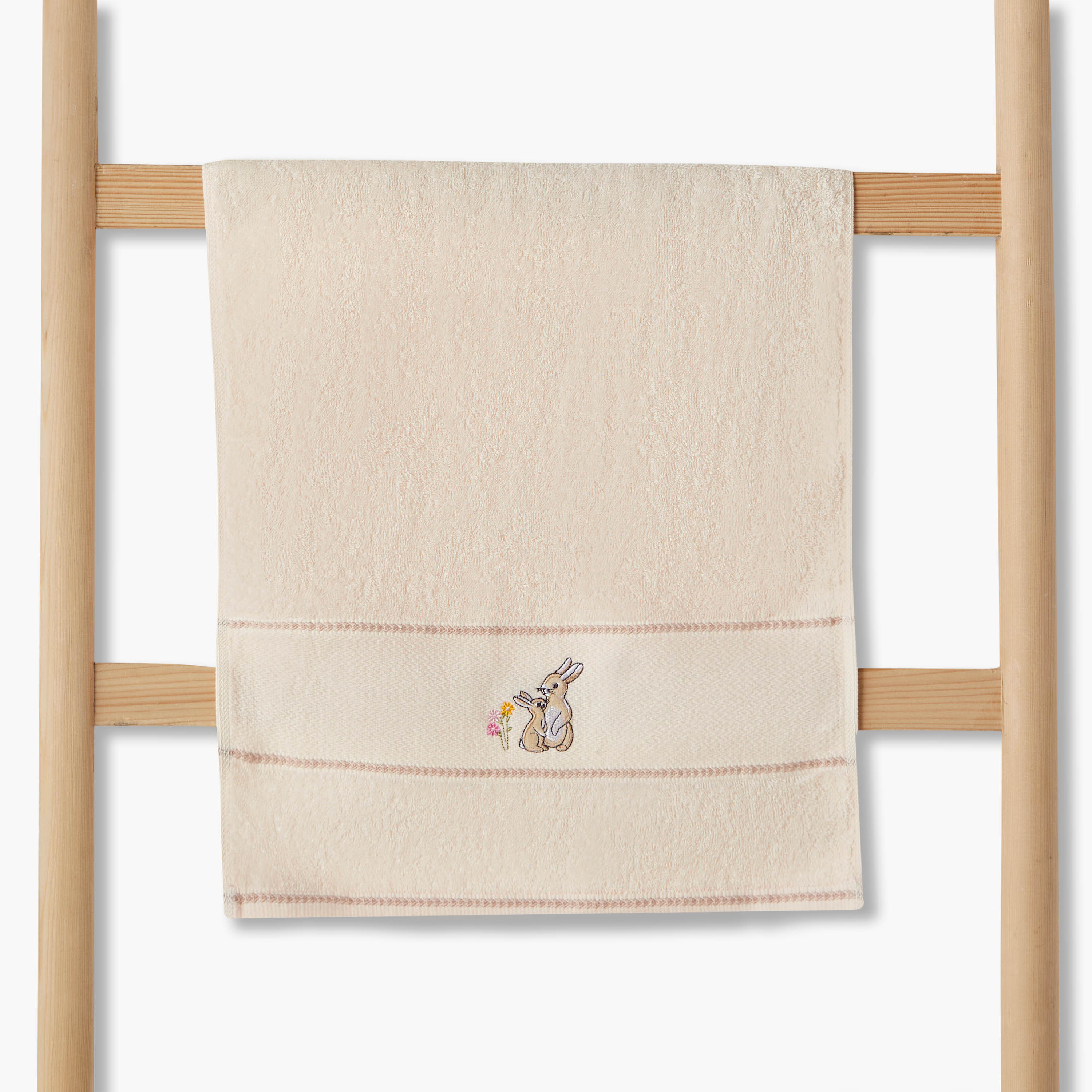 Juniors 38x76 cm Baby Towel with Bunny Embroidery-baby-bathandcare-towels-image-2