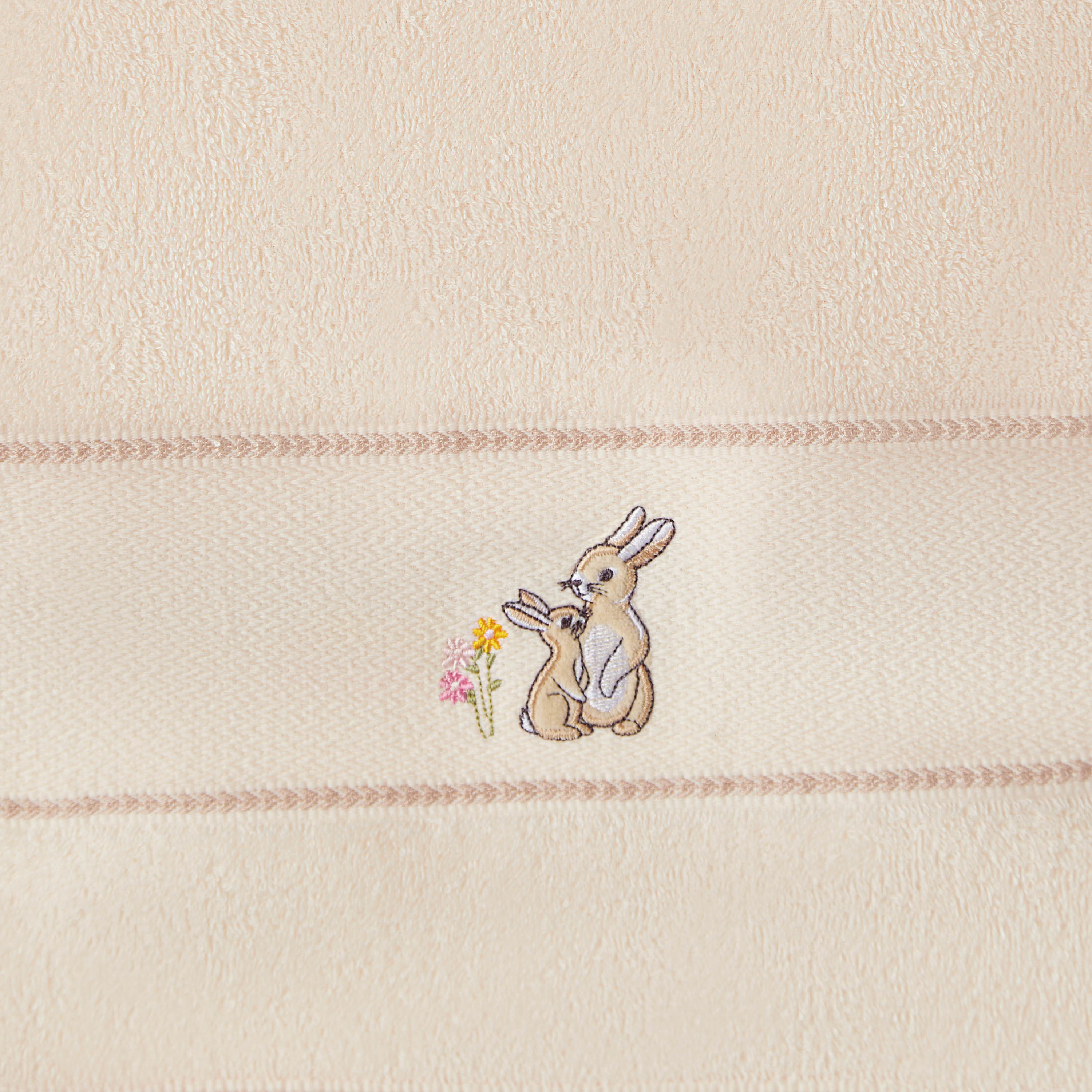 Juniors 38x76 cm Baby Towel with Bunny Embroidery-baby-bathandcare-towels-image-4