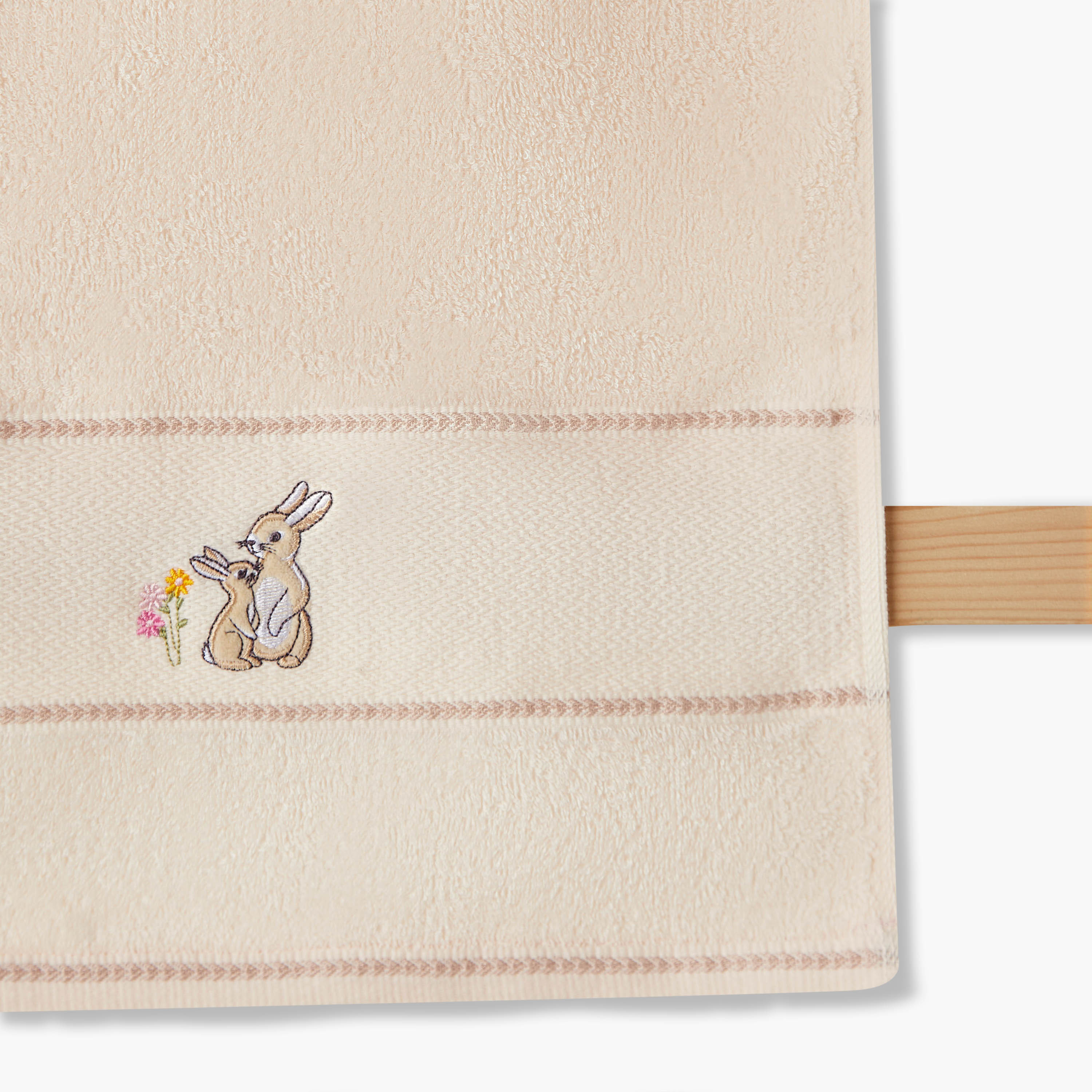 Juniors 38x76 cm Baby Towel with Bunny Embroidery-baby-bathandcare-towels-image-5