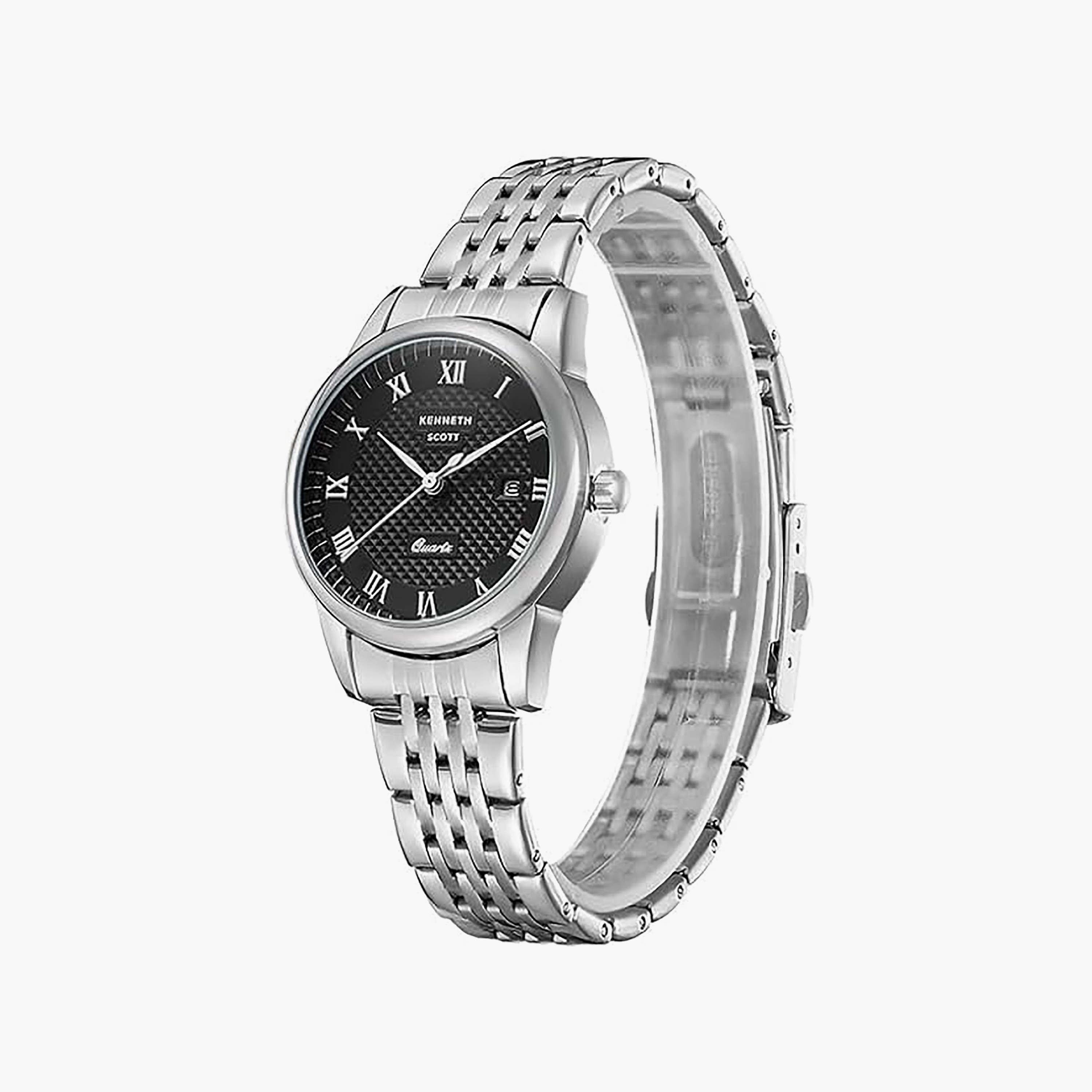 Kenneth Scott Women 33 MM Silver Analog Metal Watch | K23530-SBSB-women-watchesandjewellery-watches-image-2