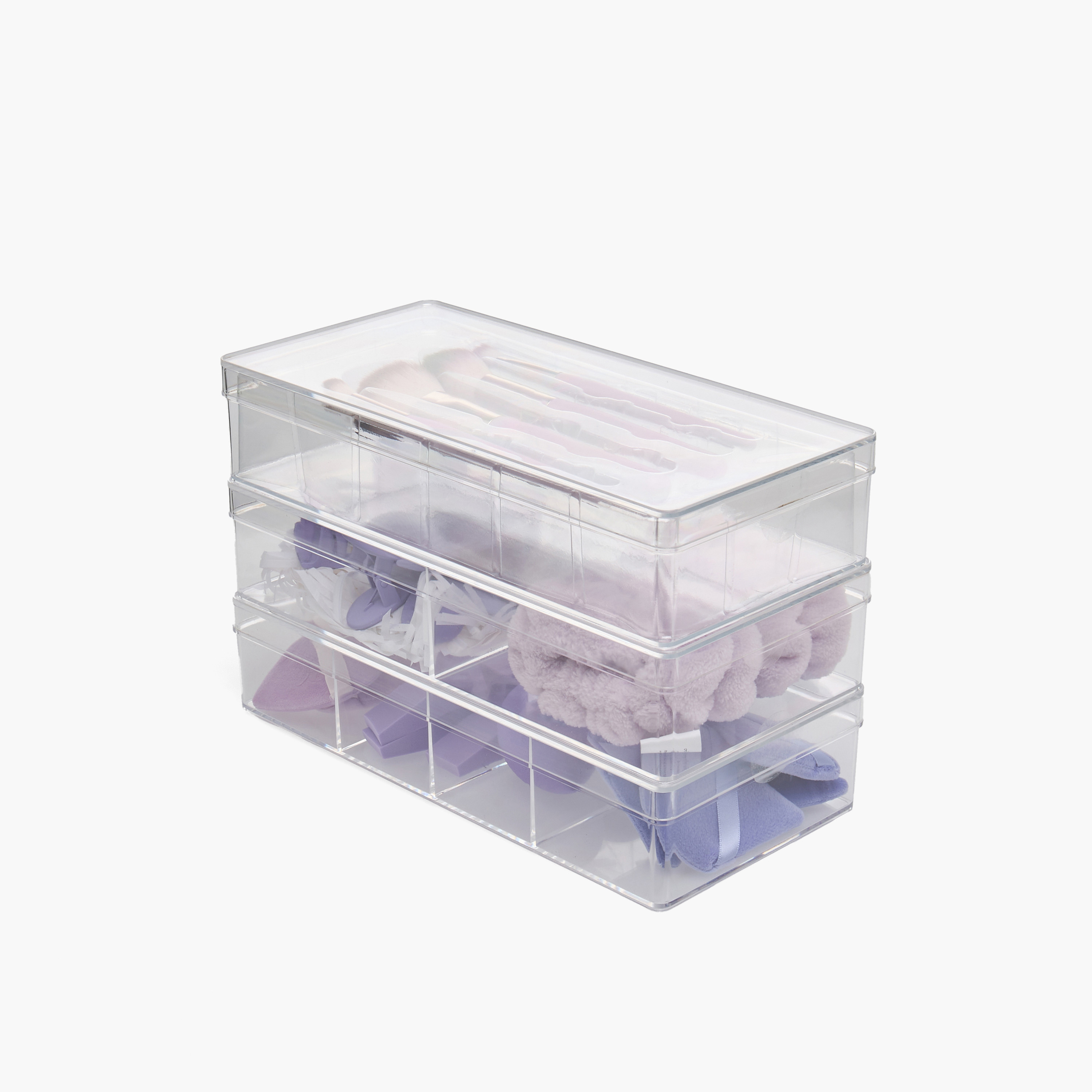 Assorted Makeup Accessory Set with Tiered Organiser-household-storage-cosmeticorganizing-makeuporganizersandsets-image-1