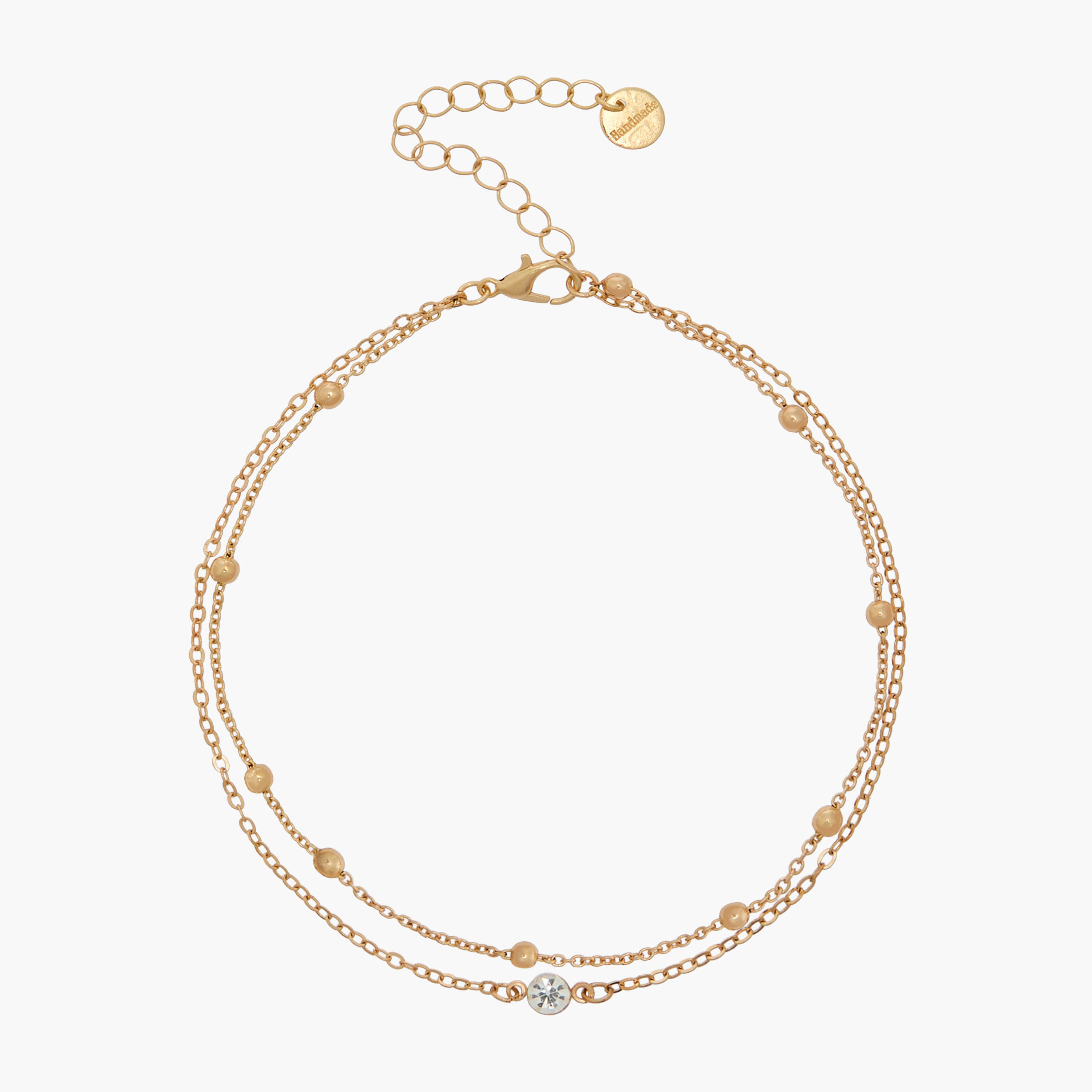 خلخال متعدد الطبقات مطلي بالذهب ومزين بالحجر-women-watchesandjewellery-jewellery-anklets-image-3