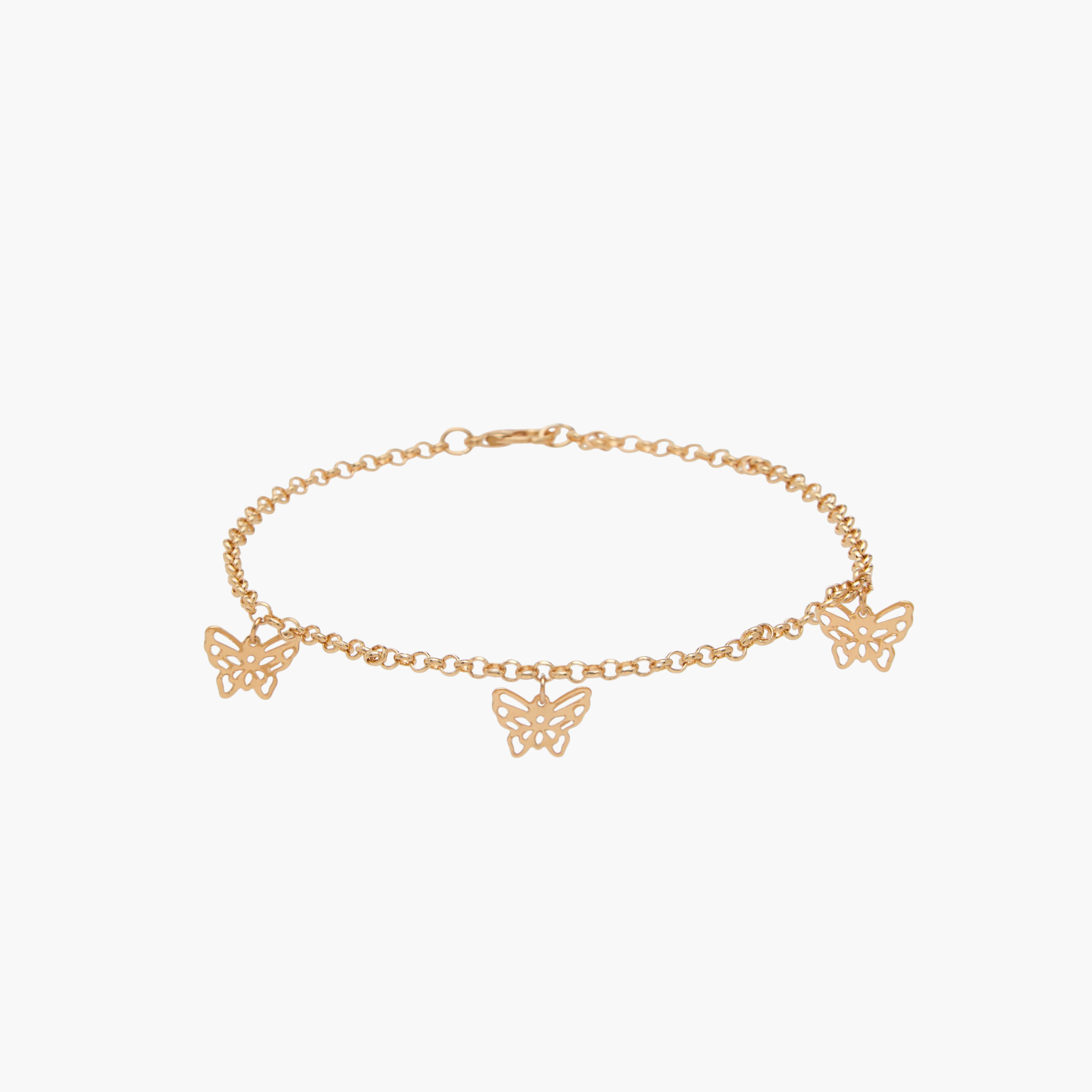 خلاخيل مطلية بالذهب ومزينة بدلايات - عبوة 3 قطع-women-watchesandjewellery-jewellery-anklets-image-6