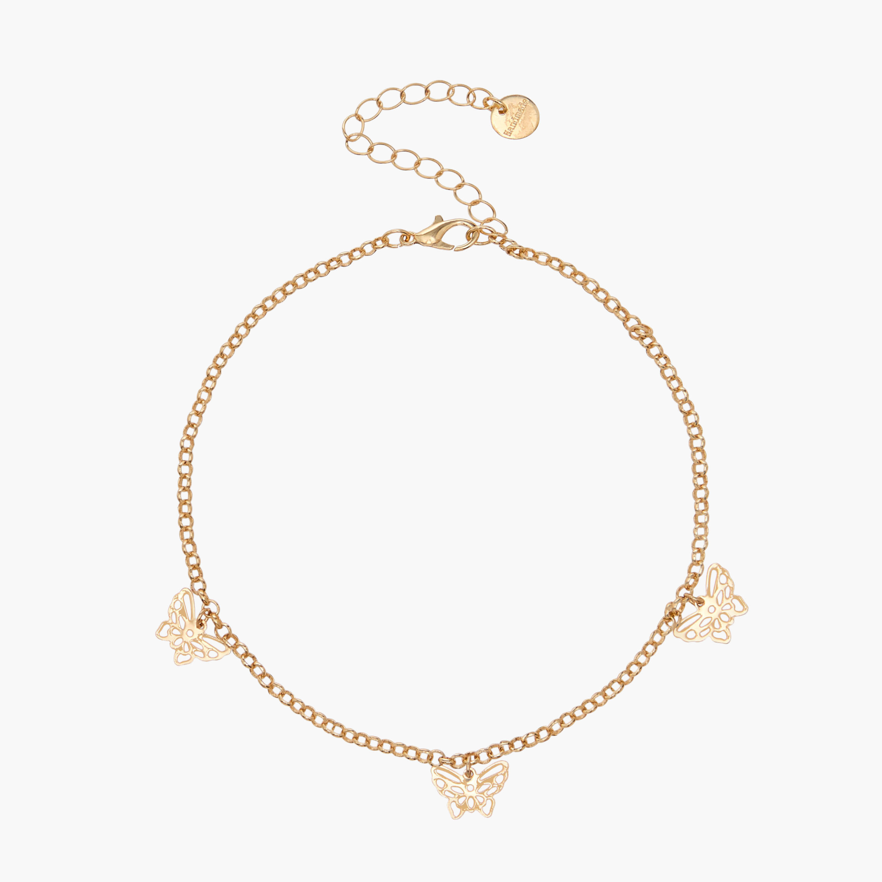 خلاخيل مطلية بالذهب ومزينة بدلايات - عبوة 3 قطع-women-watchesandjewellery-jewellery-anklets-image-4