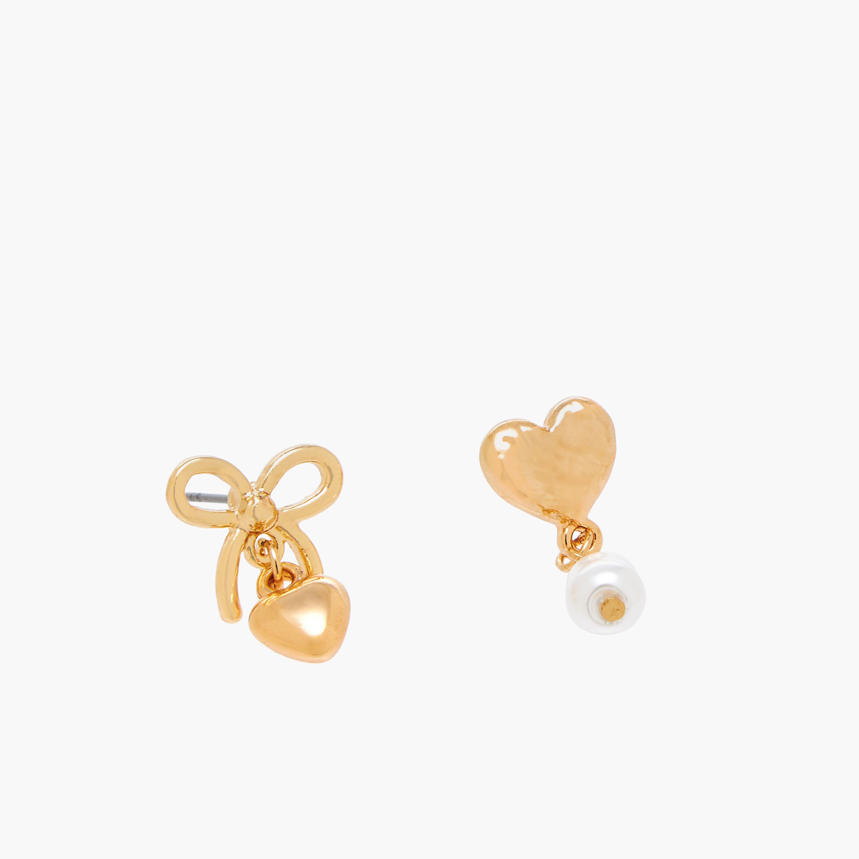Pack of 2 Gold Finish Earrings with Pushback Closure-women-watchesandjewellery-jewellery-earrings-image-3