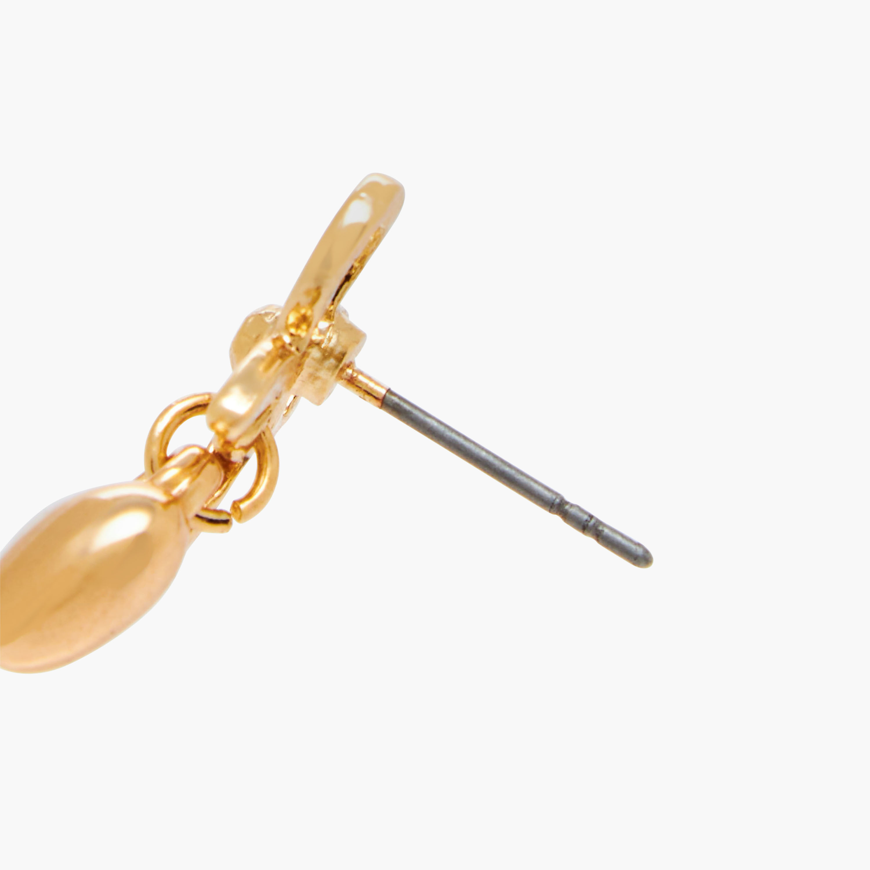 Pack of 2 Gold Finish Earrings with Pushback Closure-women-watchesandjewellery-jewellery-earrings-image-5