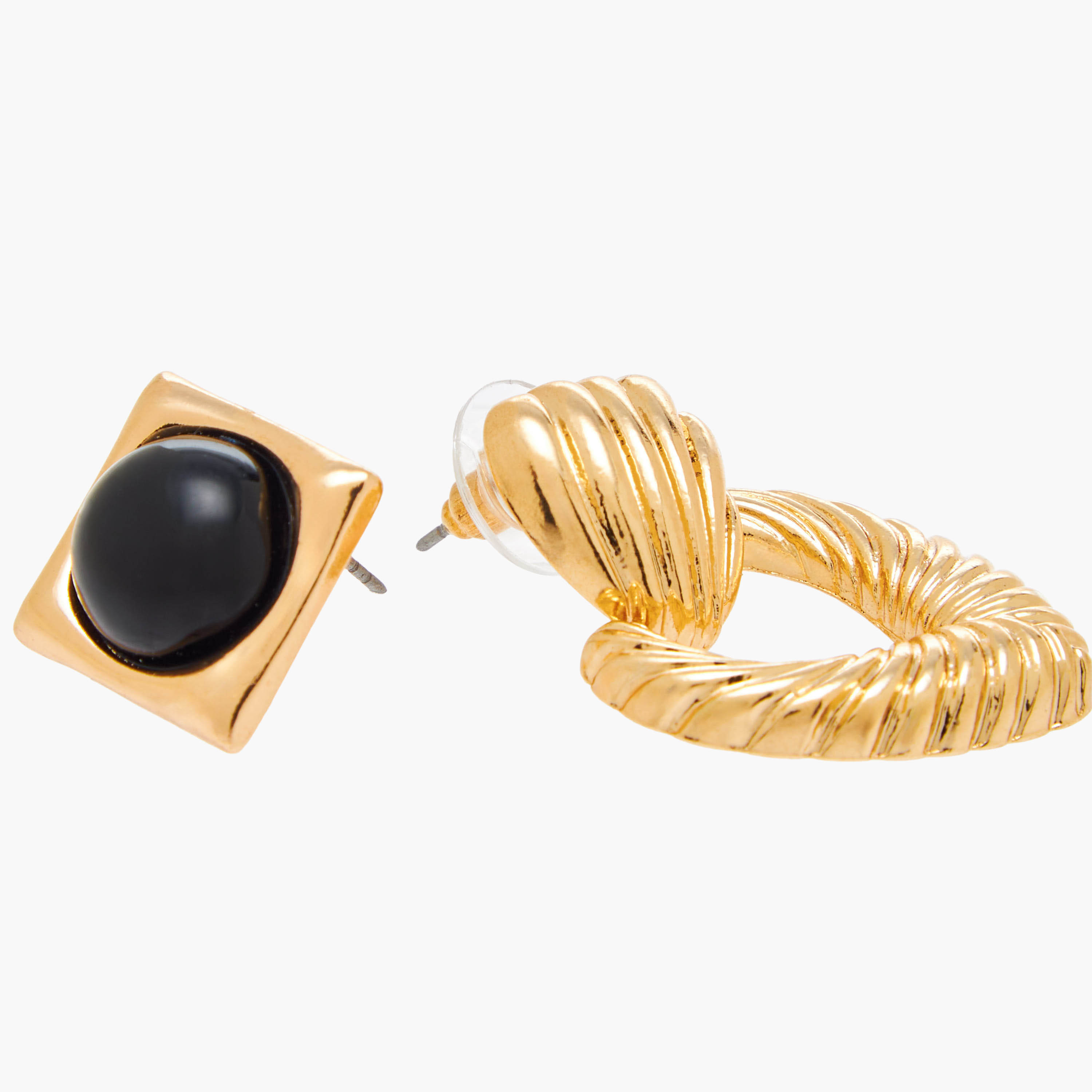 Pack of 2 Metallic Earrings with Pushback Closure-women-watchesandjewellery-jewellery-earrings-image-4