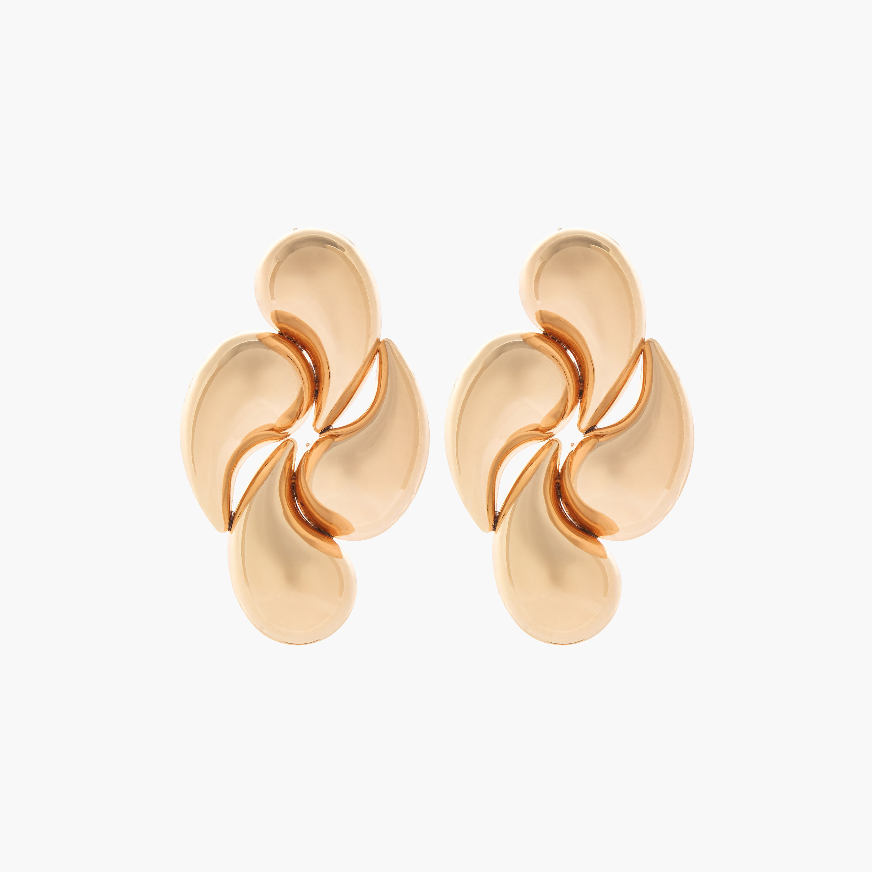 Gold Tone Teardrop Earrings with Pushback Closure-women-watchesandjewellery-jewellery-earrings-image-1