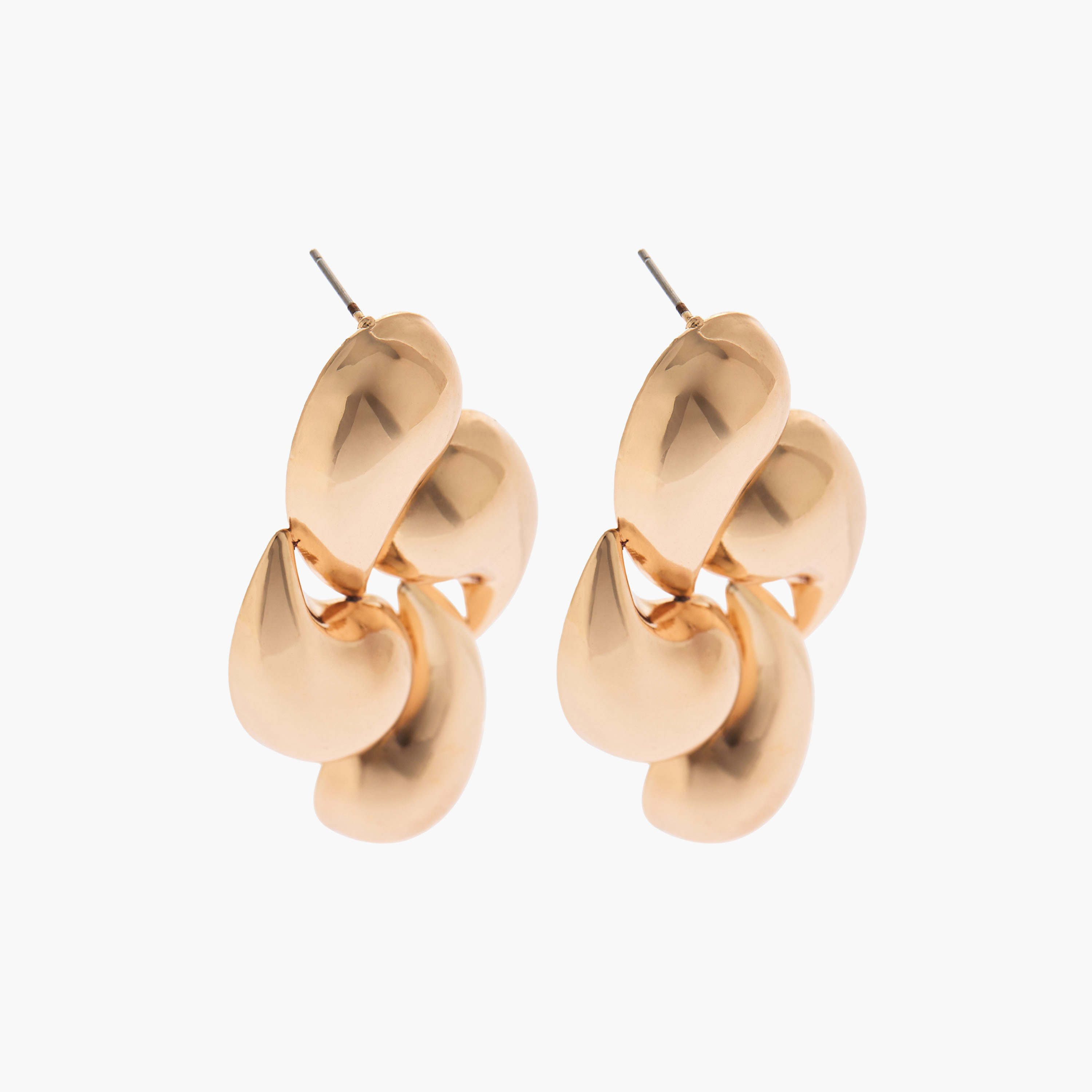 Gold Tone Teardrop Earrings with Pushback Closure-women-watchesandjewellery-jewellery-earrings-image-2